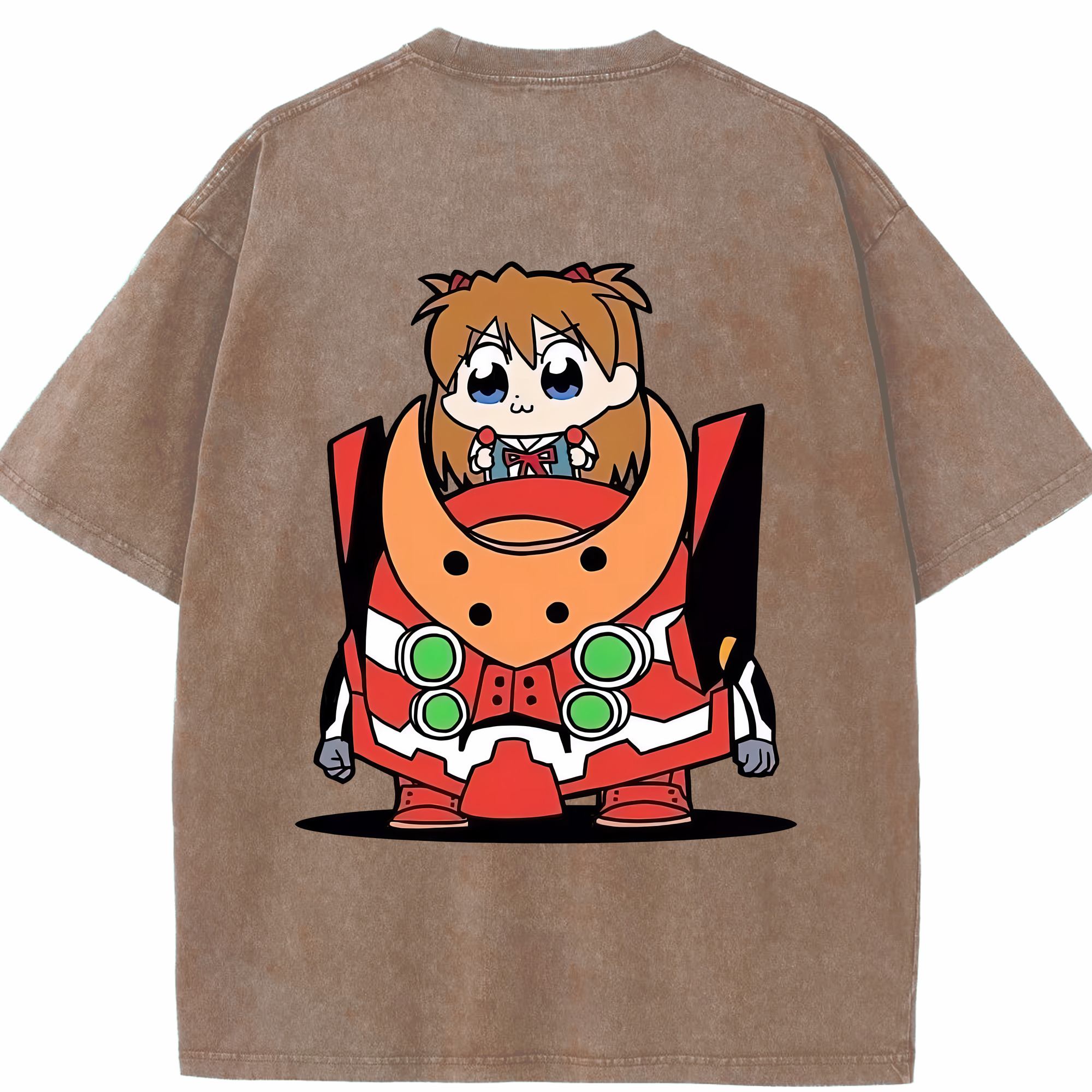 （画像用） EVA 新世紀エヴァンゲリオン 綿100% ヴィンテージ風 半袖Tシャツ（背面プリント）