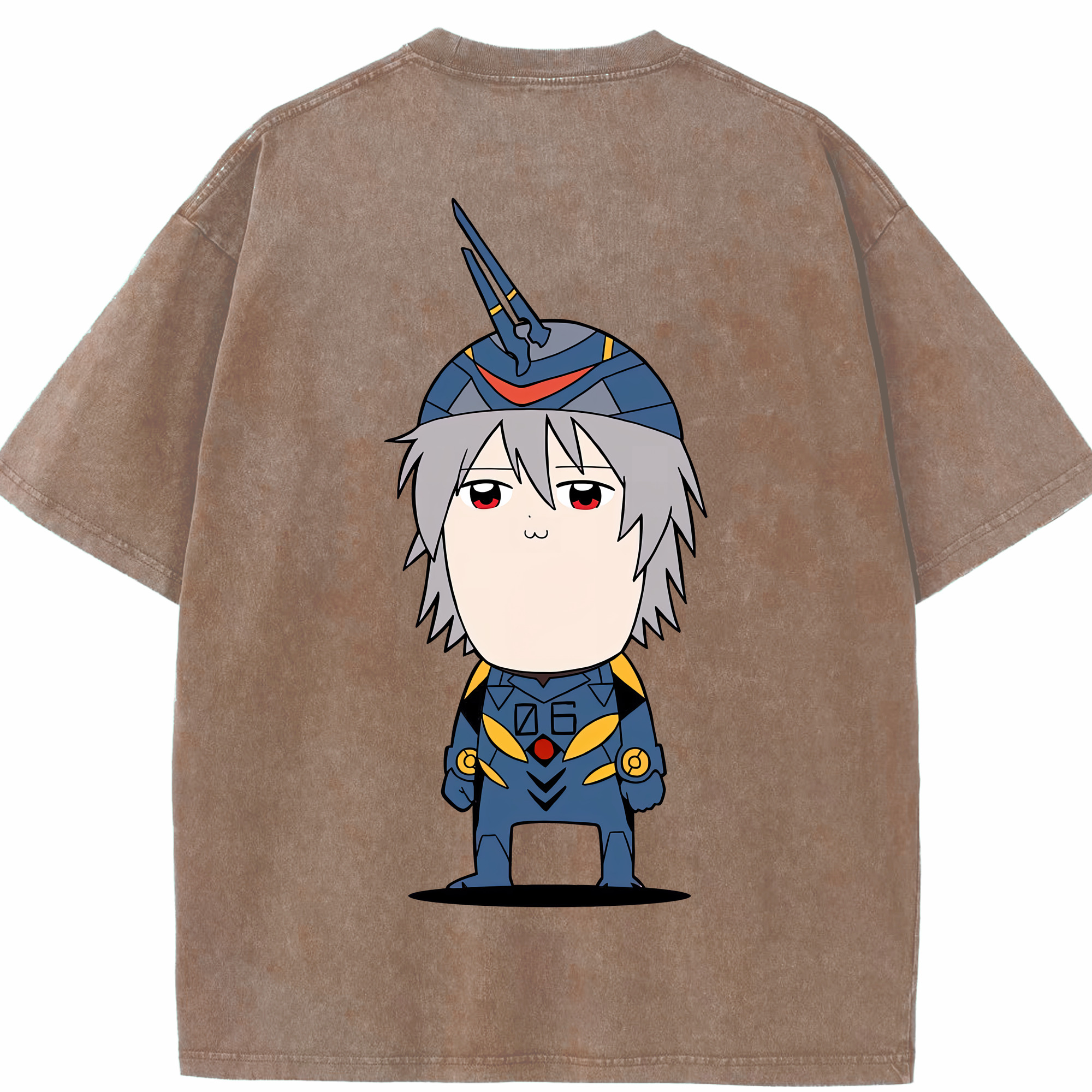 （画像用） EVA 新世紀エヴァンゲリオン 綿100% ヴィンテージ風 半袖Tシャツ（背面プリント）
