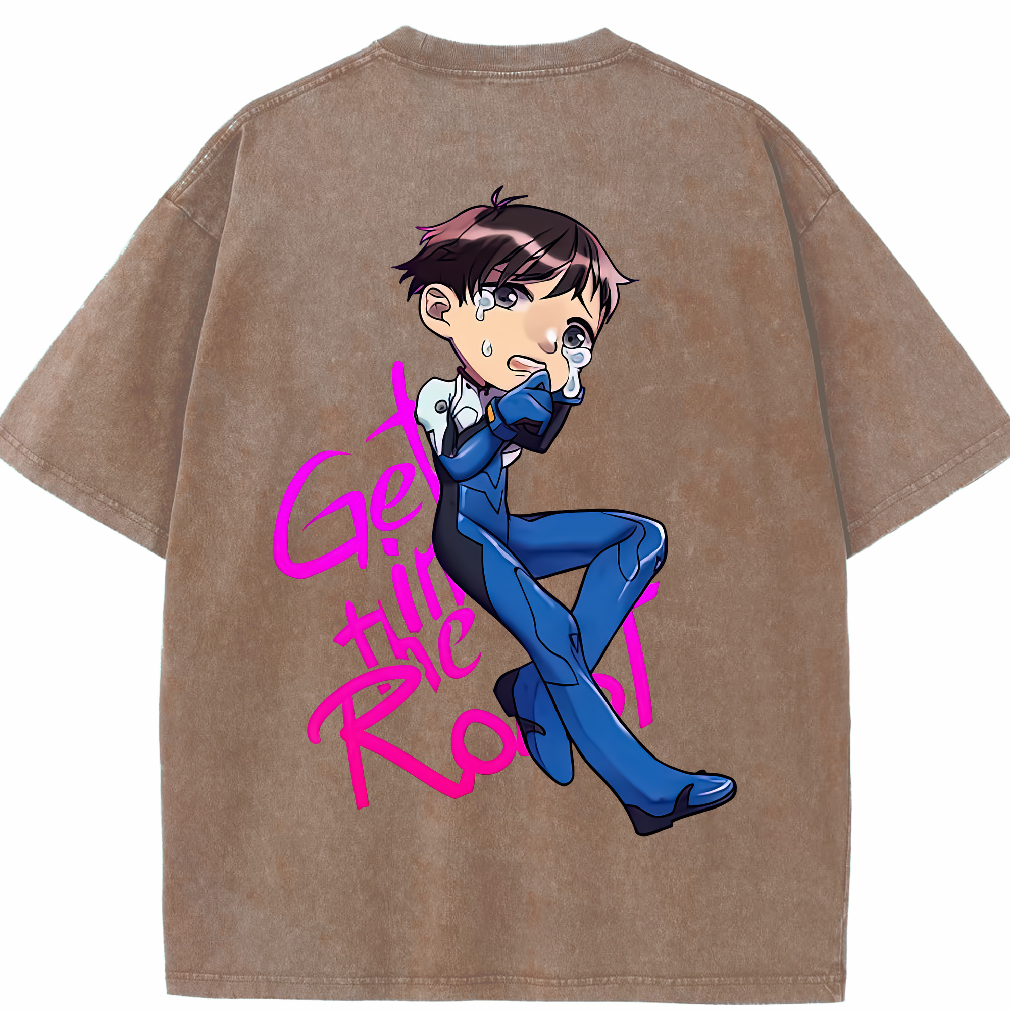 （画像用） EVA 新世紀エヴァンゲリオン 綿100% ヴィンテージ風 半袖Tシャツ（背面プリント）
