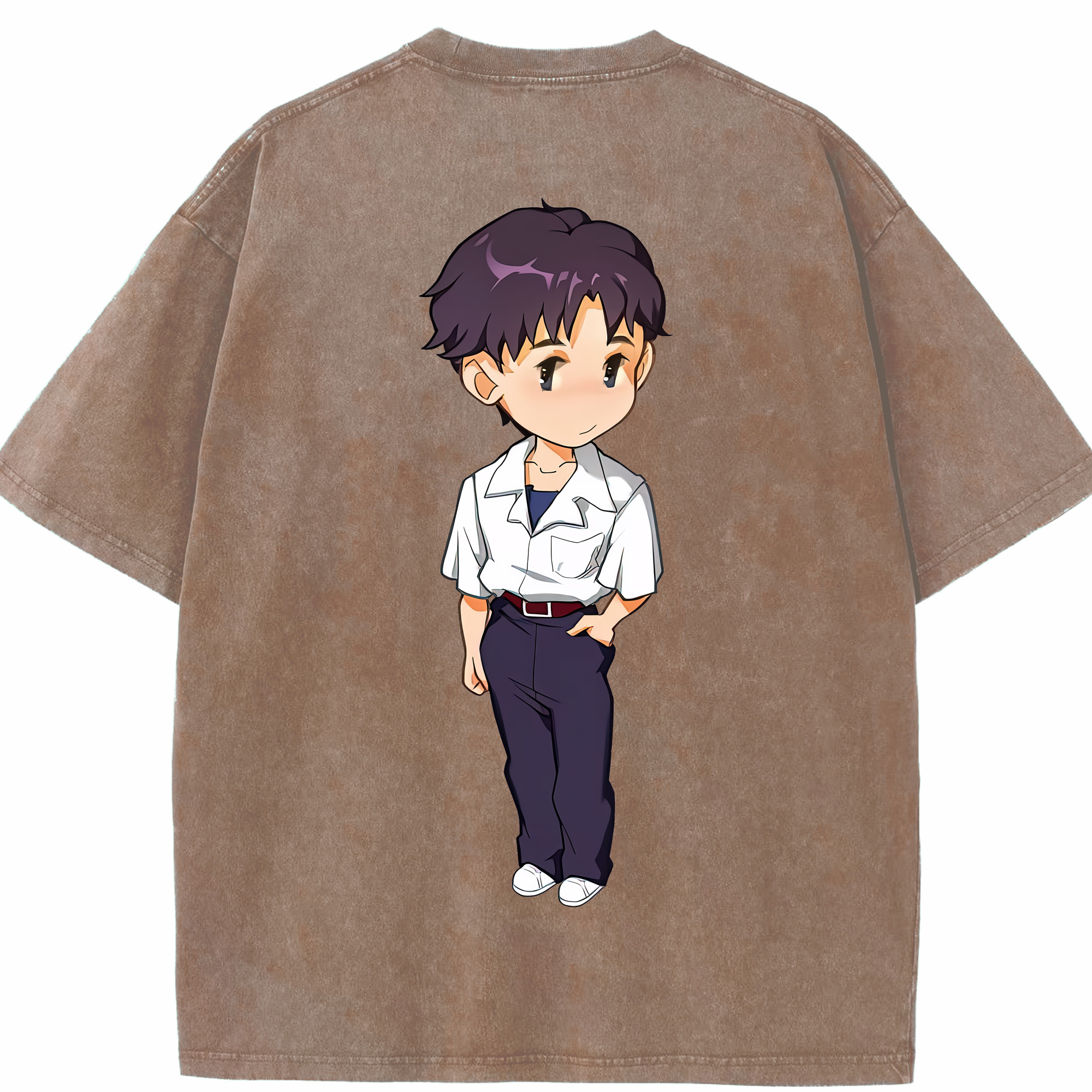 （画像用） EVA 新世紀エヴァンゲリオン 綿100% ヴィンテージ風 半袖Tシャツ（背面プリント）