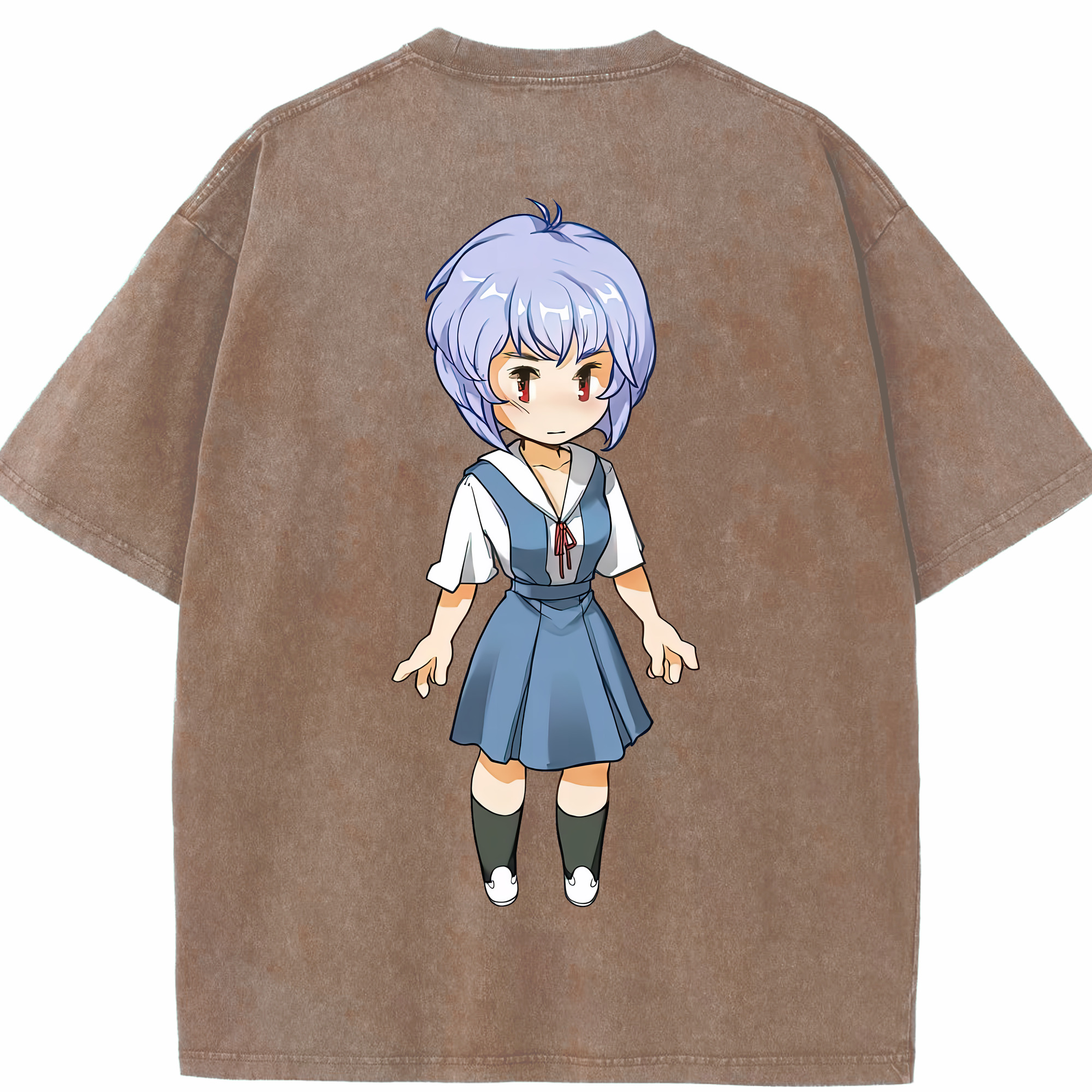（画像用） EVA 新世紀エヴァンゲリオン 綿100% ヴィンテージ風 半袖Tシャツ（背面プリント）