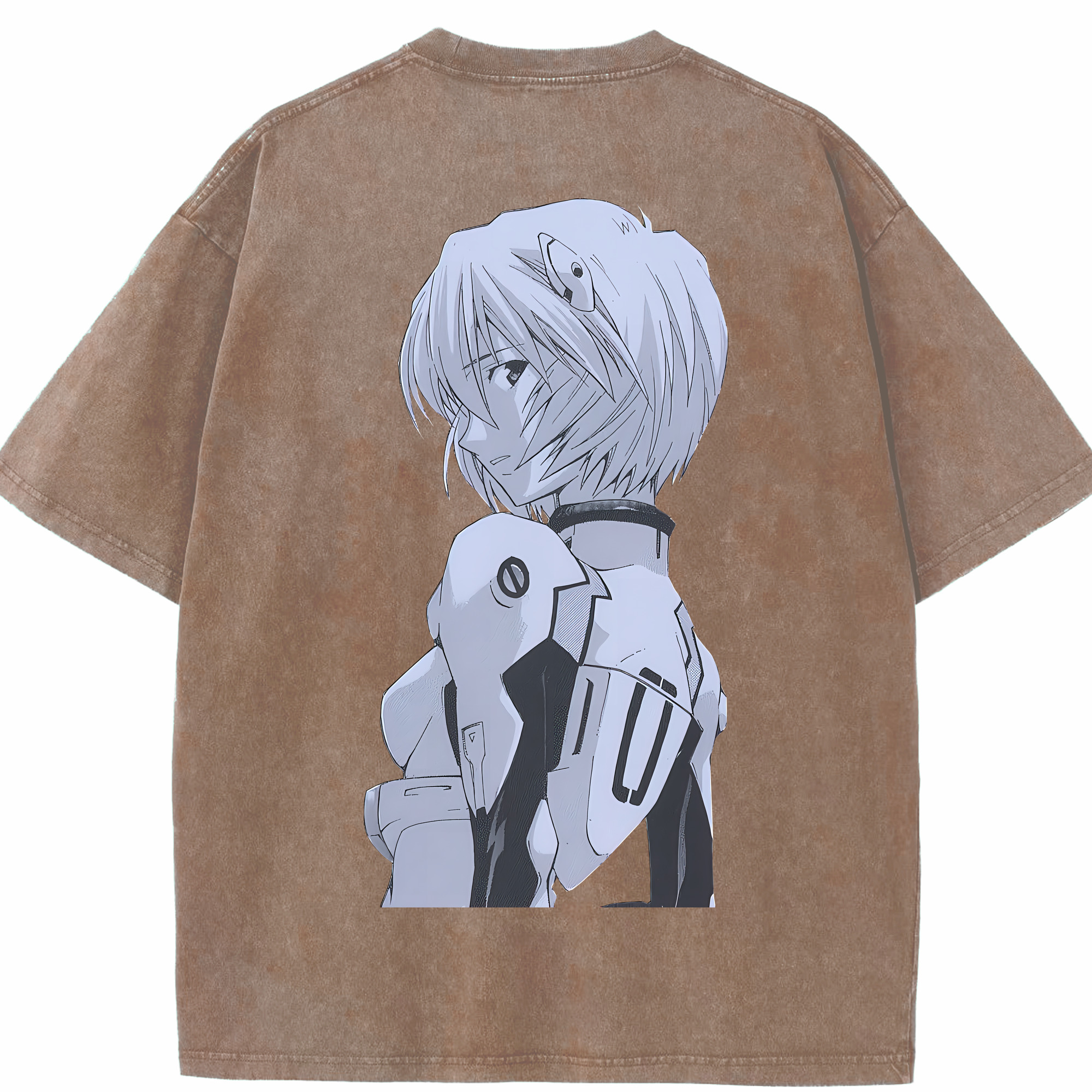 （画像用） EVA 新世紀エヴァンゲリオン 綿100% ヴィンテージ風 半袖Tシャツ（背面プリント）