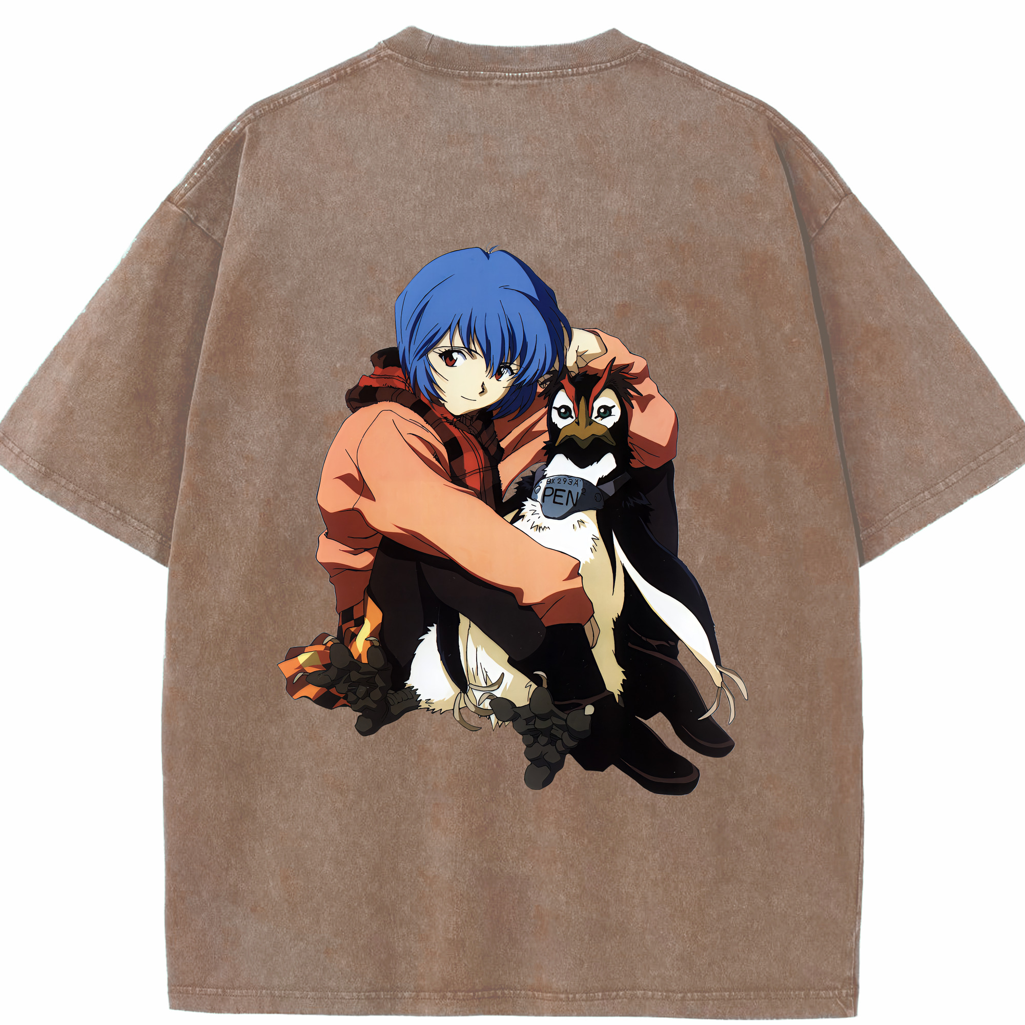 （画像用） EVA 新世紀エヴァンゲリオン 綿100% ヴィンテージ風 半袖Tシャツ（背面プリント）