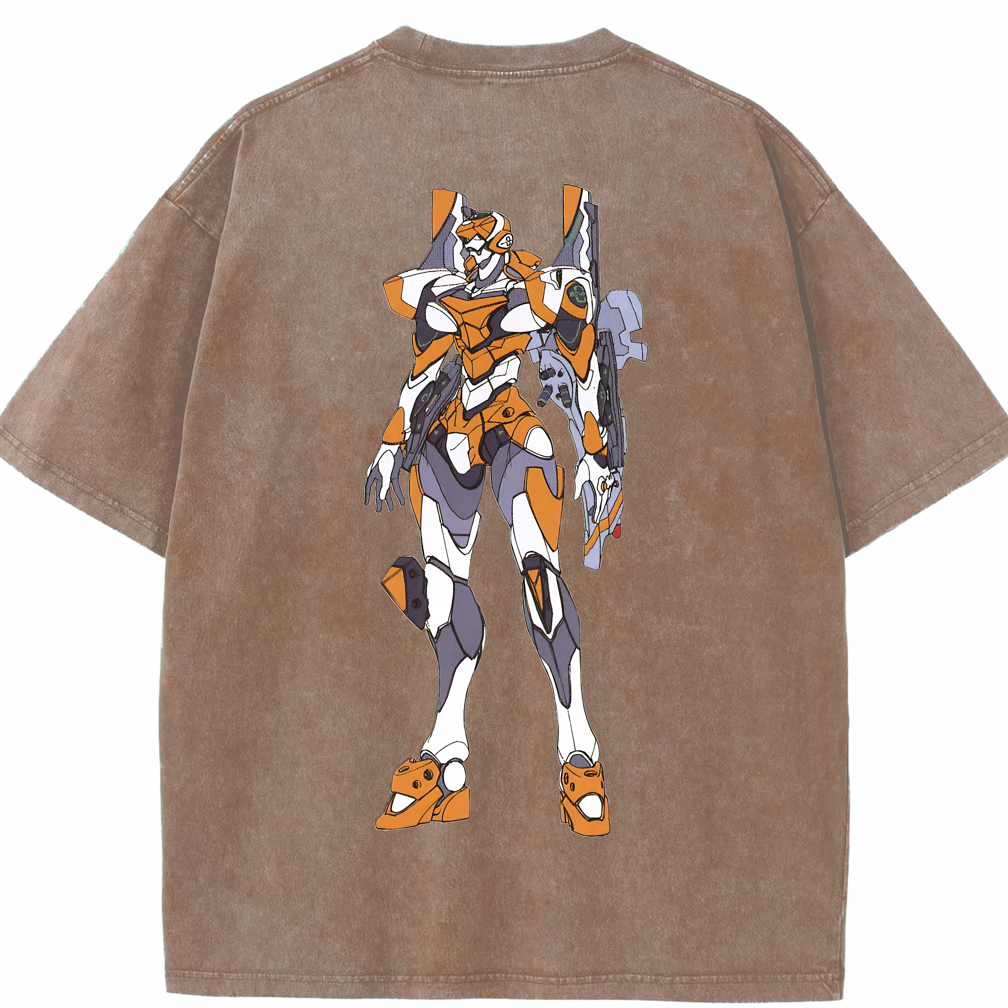 （画像用） EVA 新世紀エヴァンゲリオン 綿100% ヴィンテージ風 半袖Tシャツ（背面プリント）