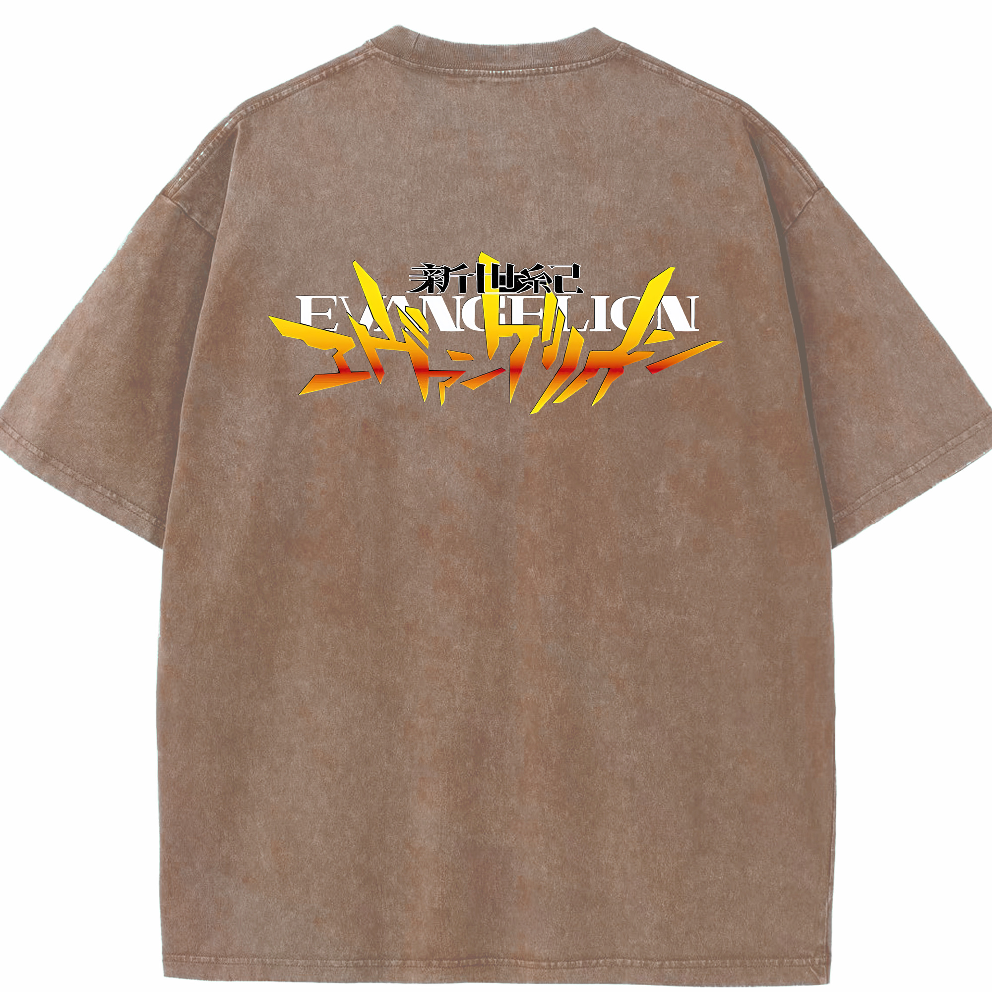 （画像用） EVA 新世紀エヴァンゲリオン 綿100% ヴィンテージ風 半袖Tシャツ（背面プリント）