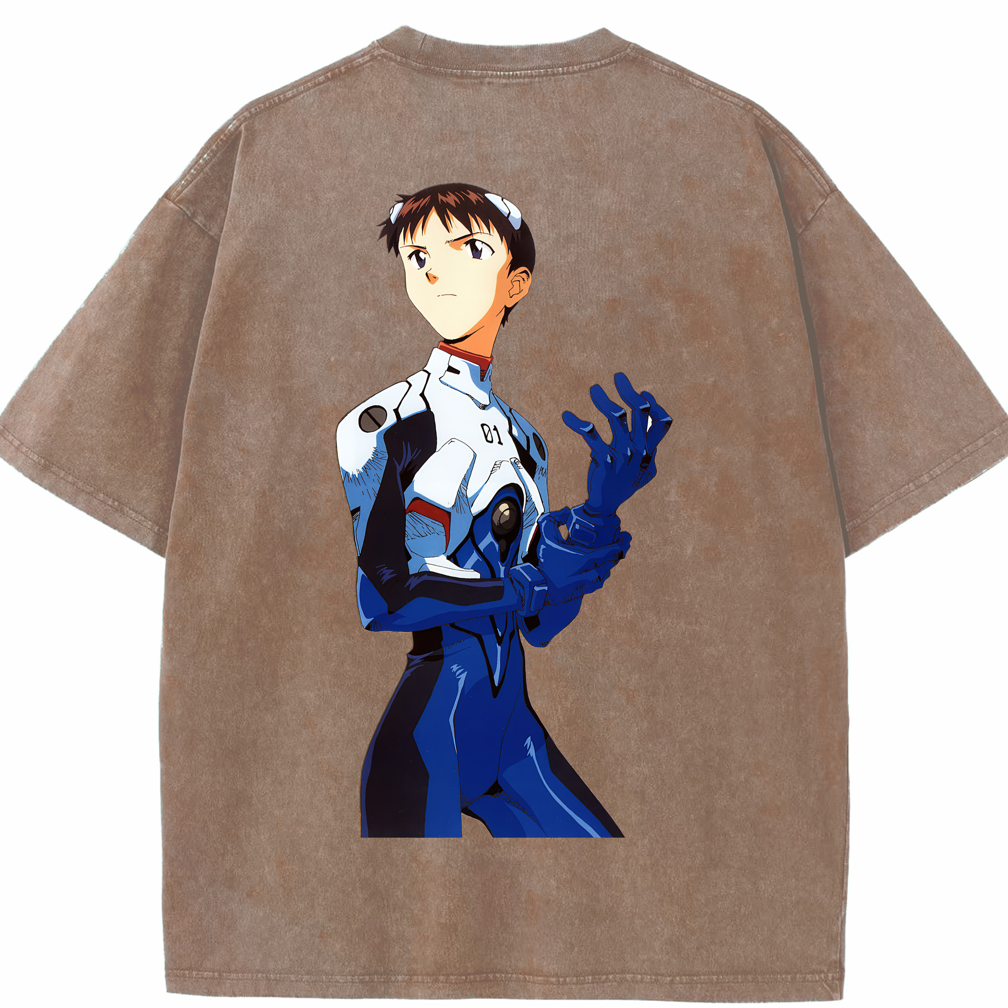 （画像用） EVA 新世紀エヴァンゲリオン 綿100% ヴィンテージ風 半袖Tシャツ（背面プリント）