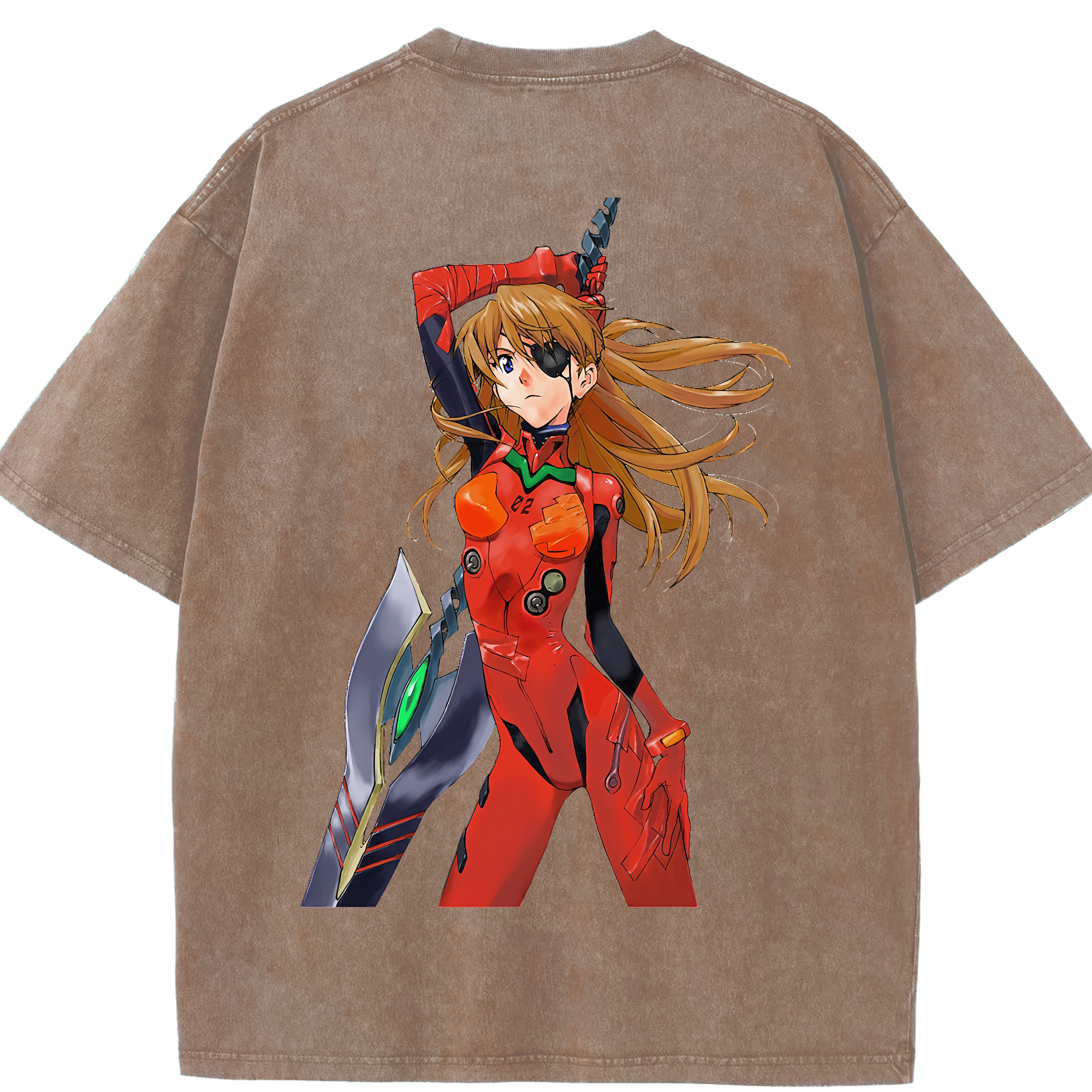 （画像用） EVA 新世紀エヴァンゲリオン 綿100% ヴィンテージ風 半袖Tシャツ（背面プリント）