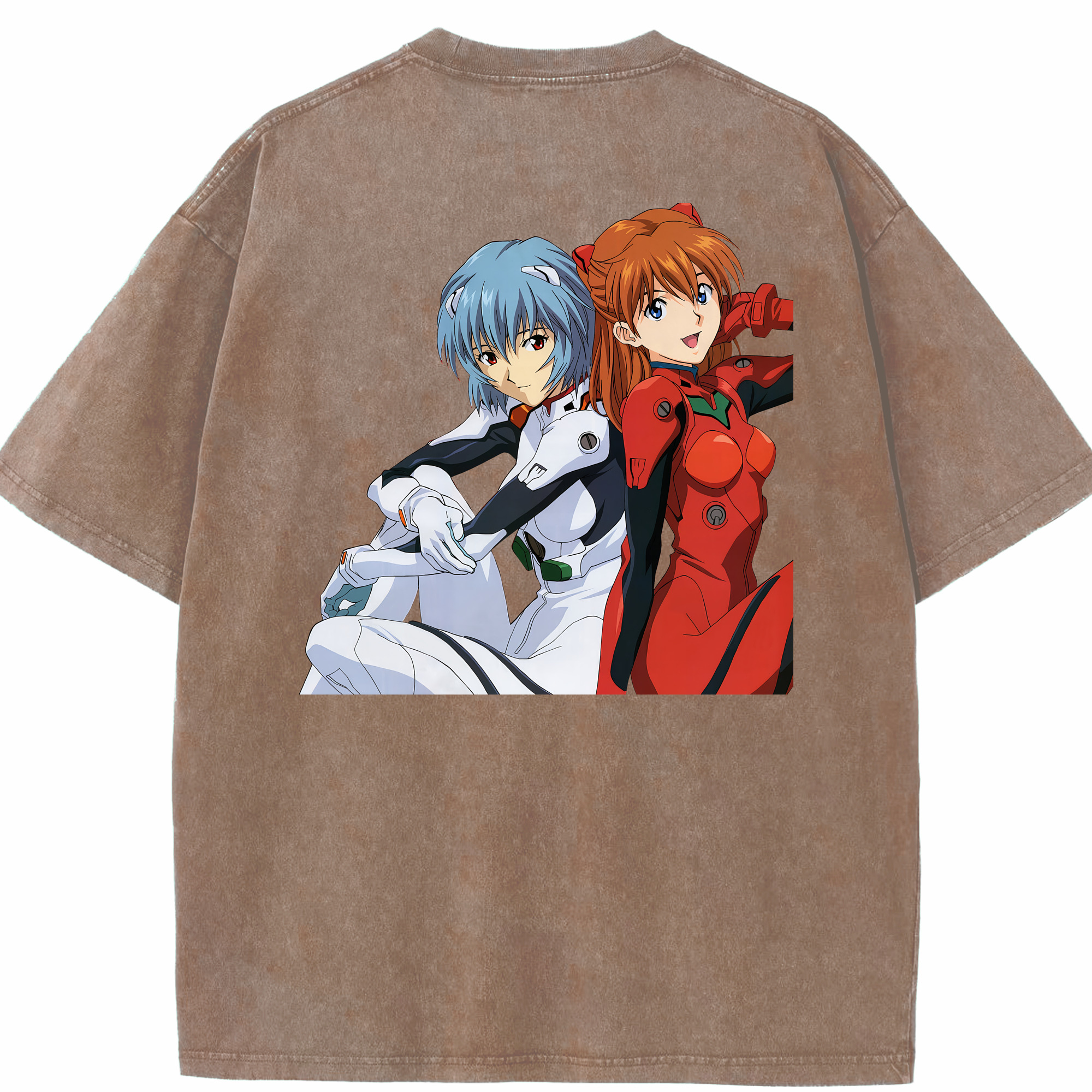 （画像用） EVA 新世紀エヴァンゲリオン 綿100% ヴィンテージ風 半袖Tシャツ（背面プリント）