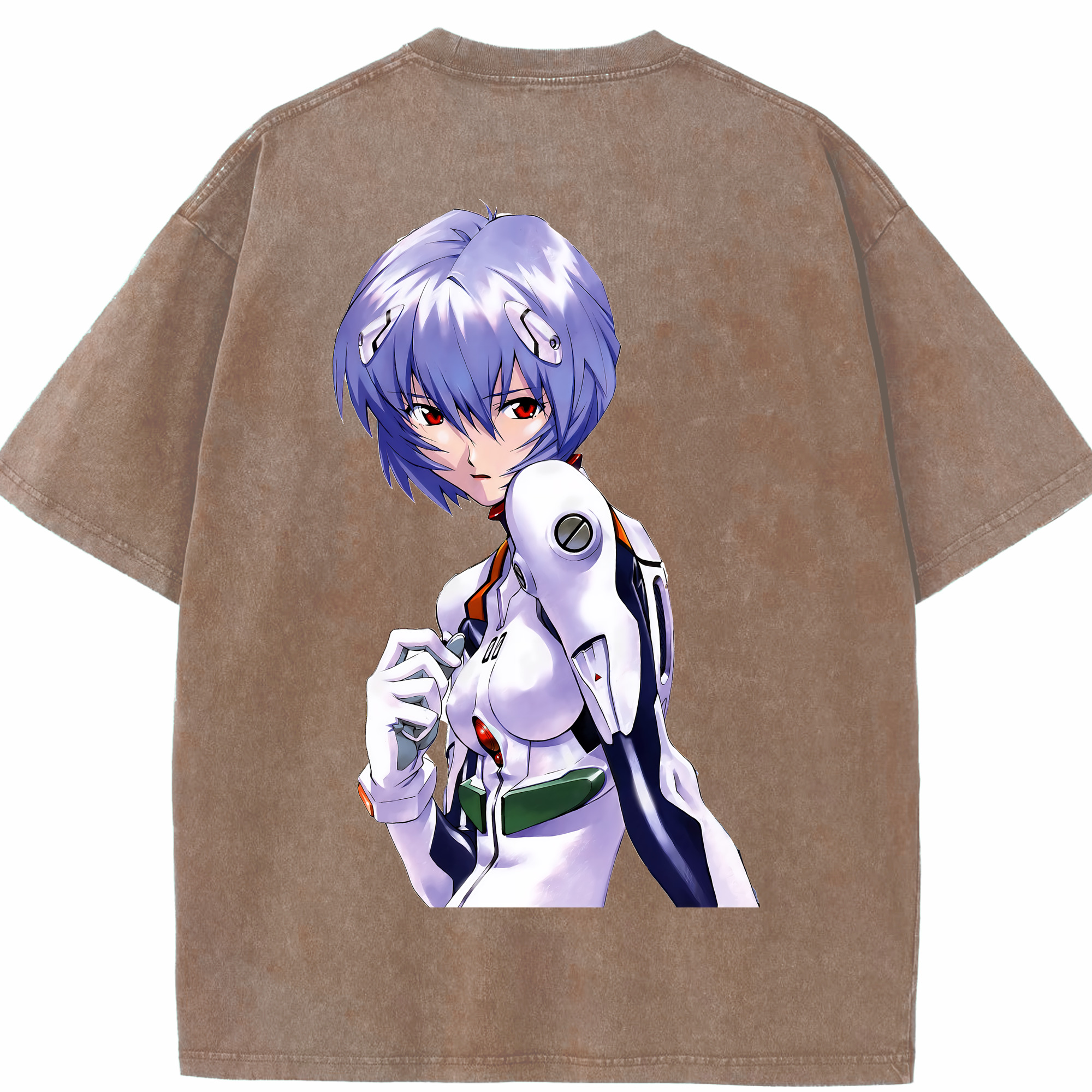 （画像用） EVA 新世紀エヴァンゲリオン 綿100% ヴィンテージ風 半袖Tシャツ（背面プリント）