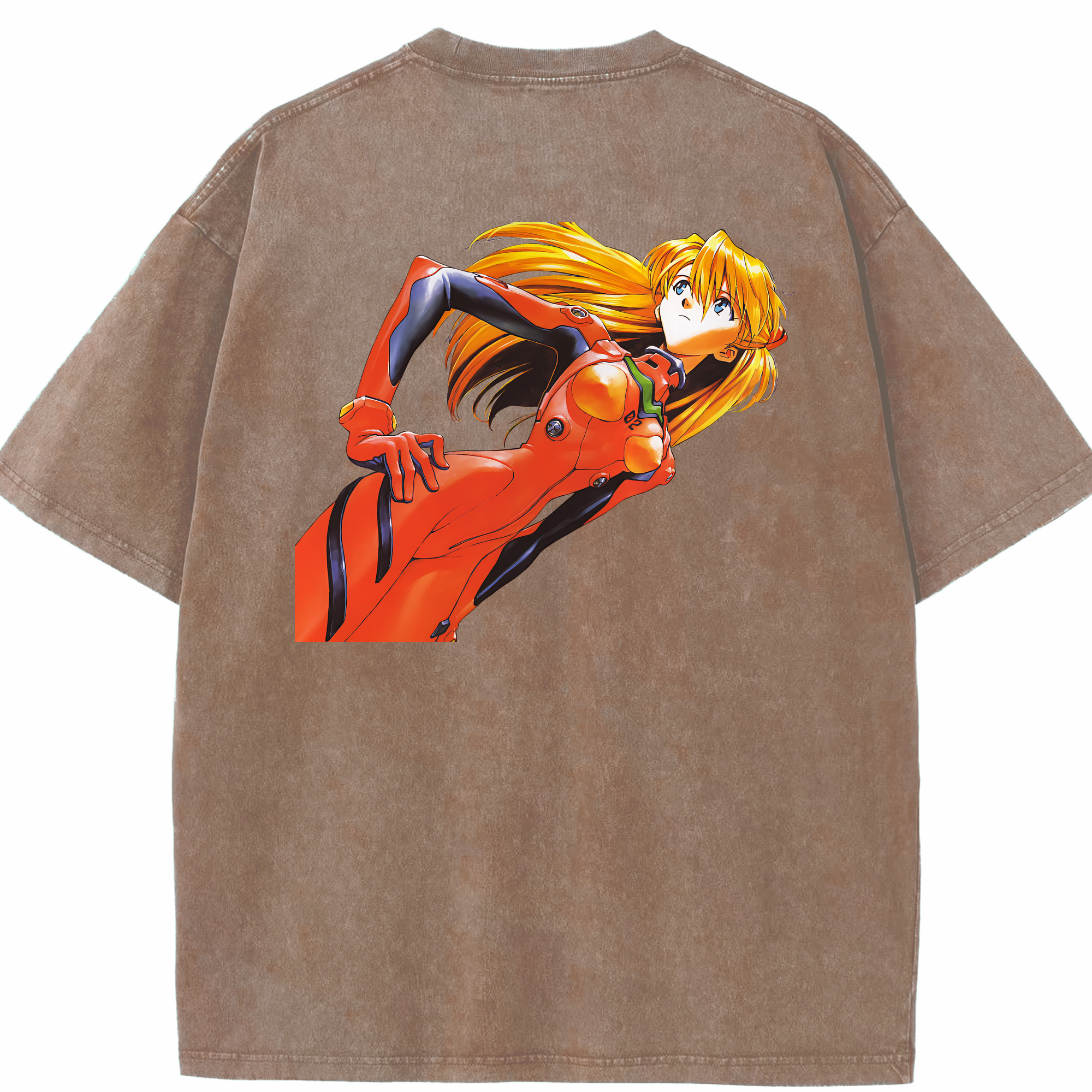 （画像用） EVA 新世紀エヴァンゲリオン 綿100% ヴィンテージ風 半袖Tシャツ（背面プリント）