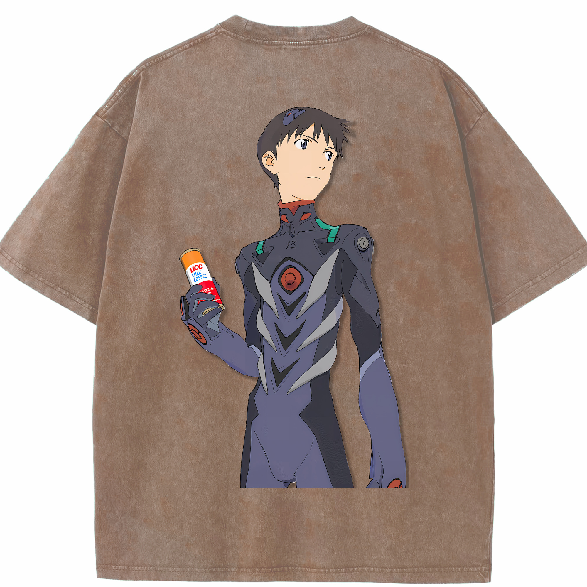 （画像用） EVA 新世紀エヴァンゲリオン 綿100% ヴィンテージ風 半袖Tシャツ（背面プリント）