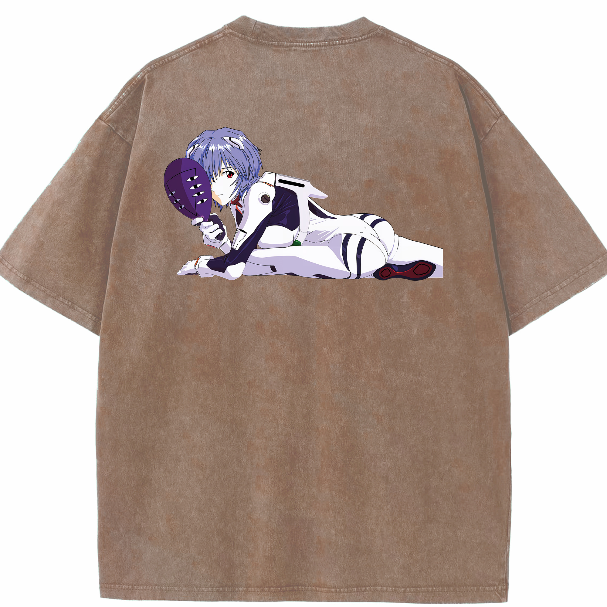 （画像用） EVA 新世紀エヴァンゲリオン 綿100% ヴィンテージ風 半袖Tシャツ（背面プリント）