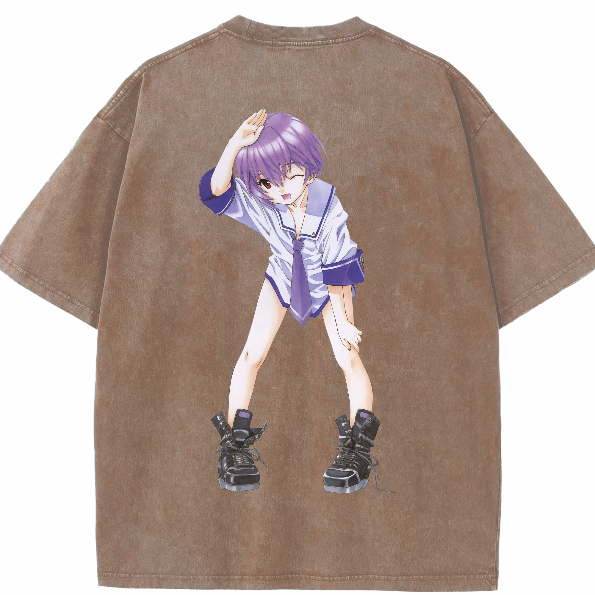 （画像用） EVA 新世紀エヴァンゲリオン 綿100% ヴィンテージ風 半袖Tシャツ（背面プリント）