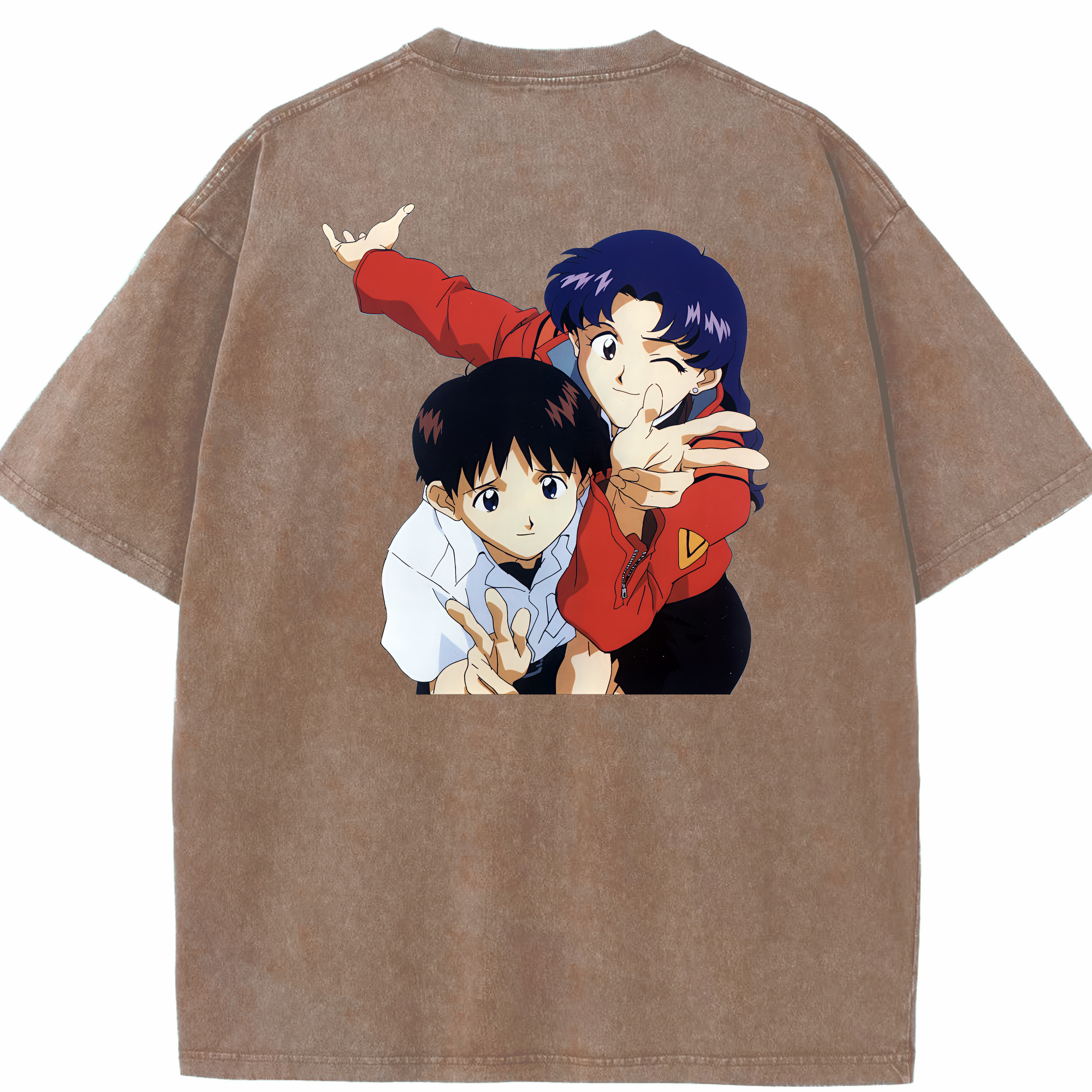 （画像用） EVA 新世紀エヴァンゲリオン 綿100% ヴィンテージ風 半袖Tシャツ（背面プリント）