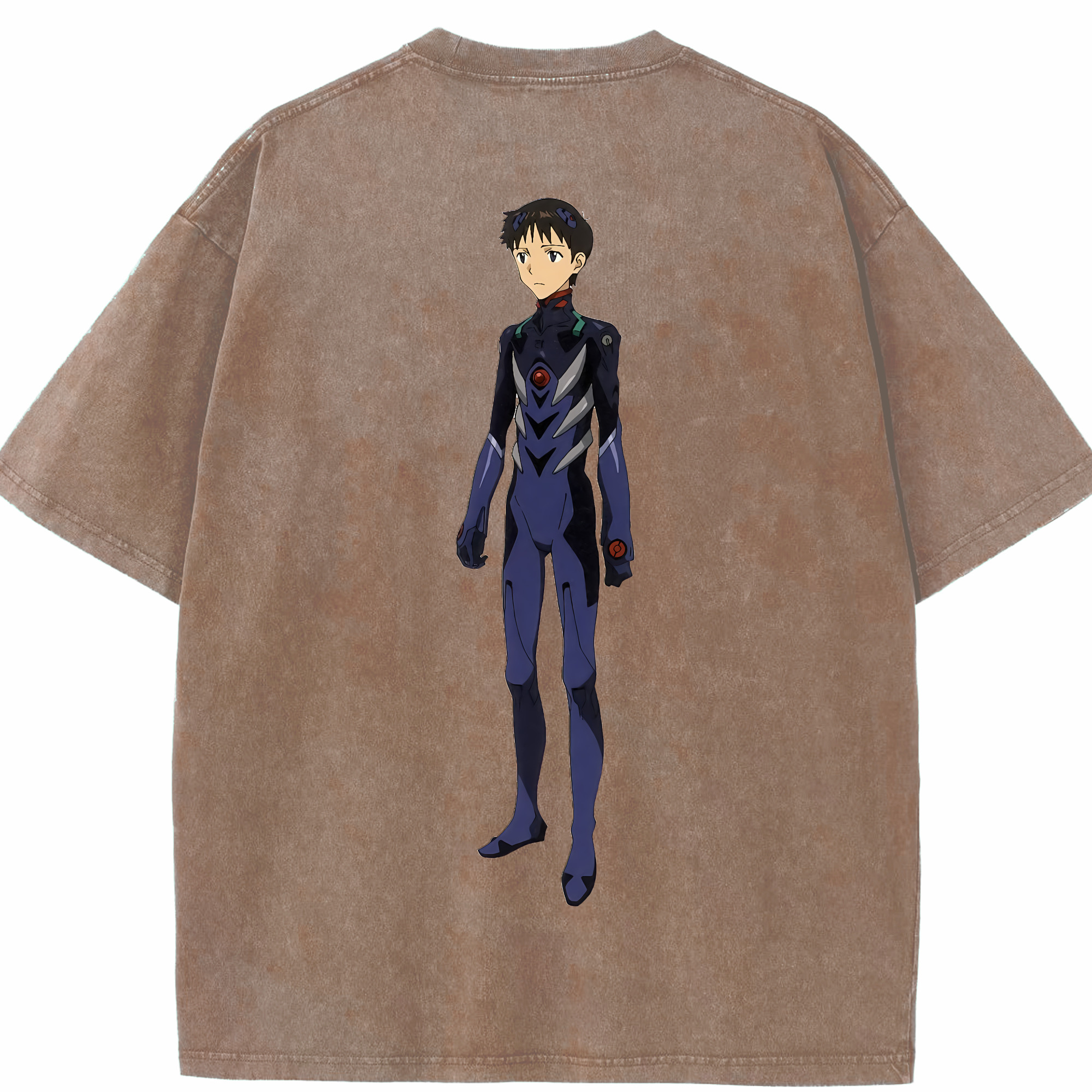 （画像用） EVA 新世紀エヴァンゲリオン 綿100% ヴィンテージ風 半袖Tシャツ（背面プリント）