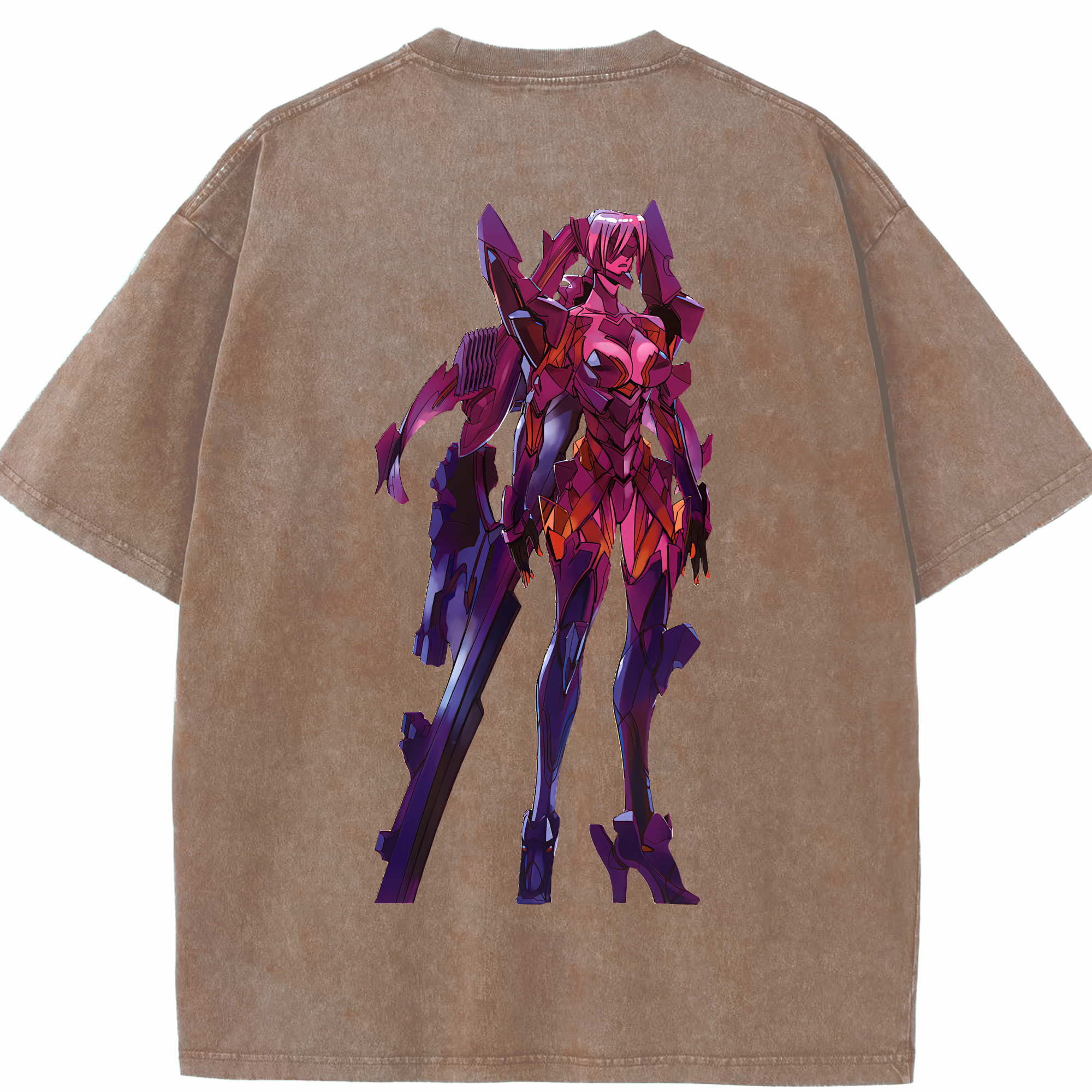 （画像用） EVA 新世紀エヴァンゲリオン 綿100% ヴィンテージ風 半袖Tシャツ（背面プリント）