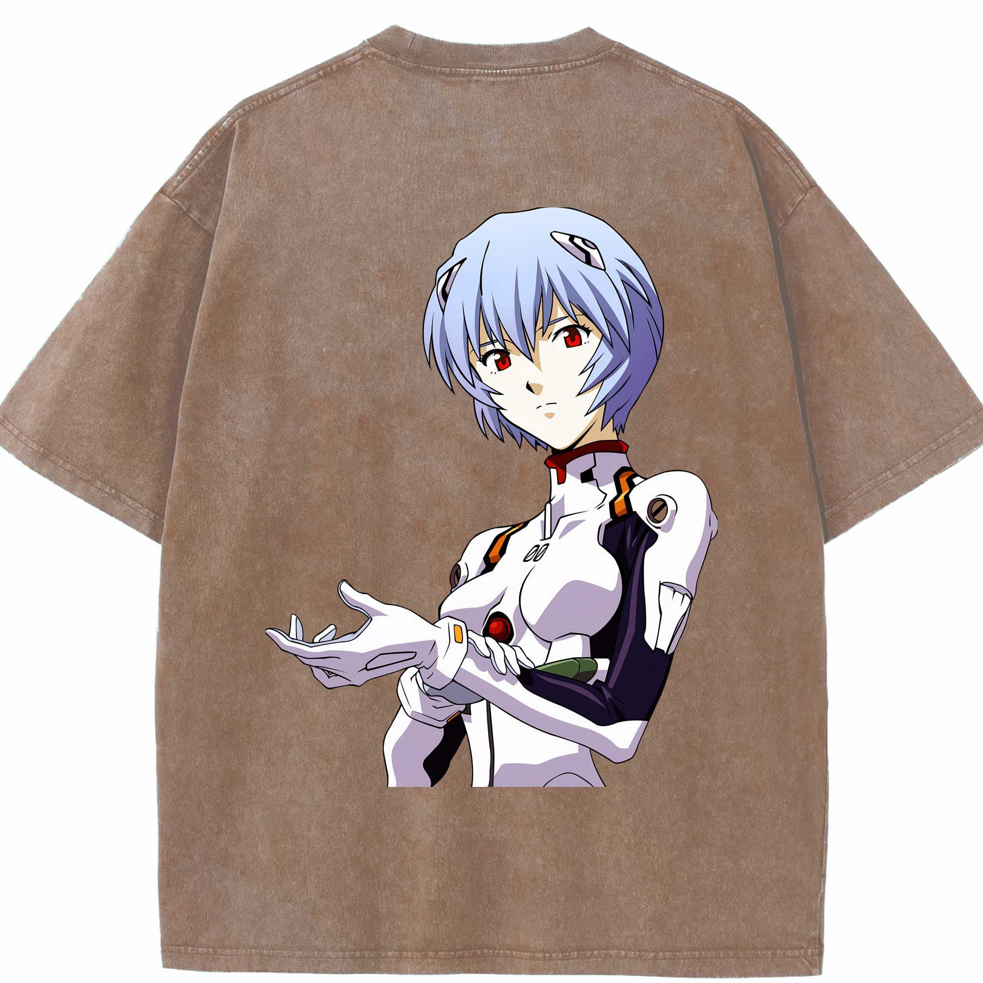 （画像用） EVA 新世紀エヴァンゲリオン 綿100% ヴィンテージ風 半袖Tシャツ（背面プリント）