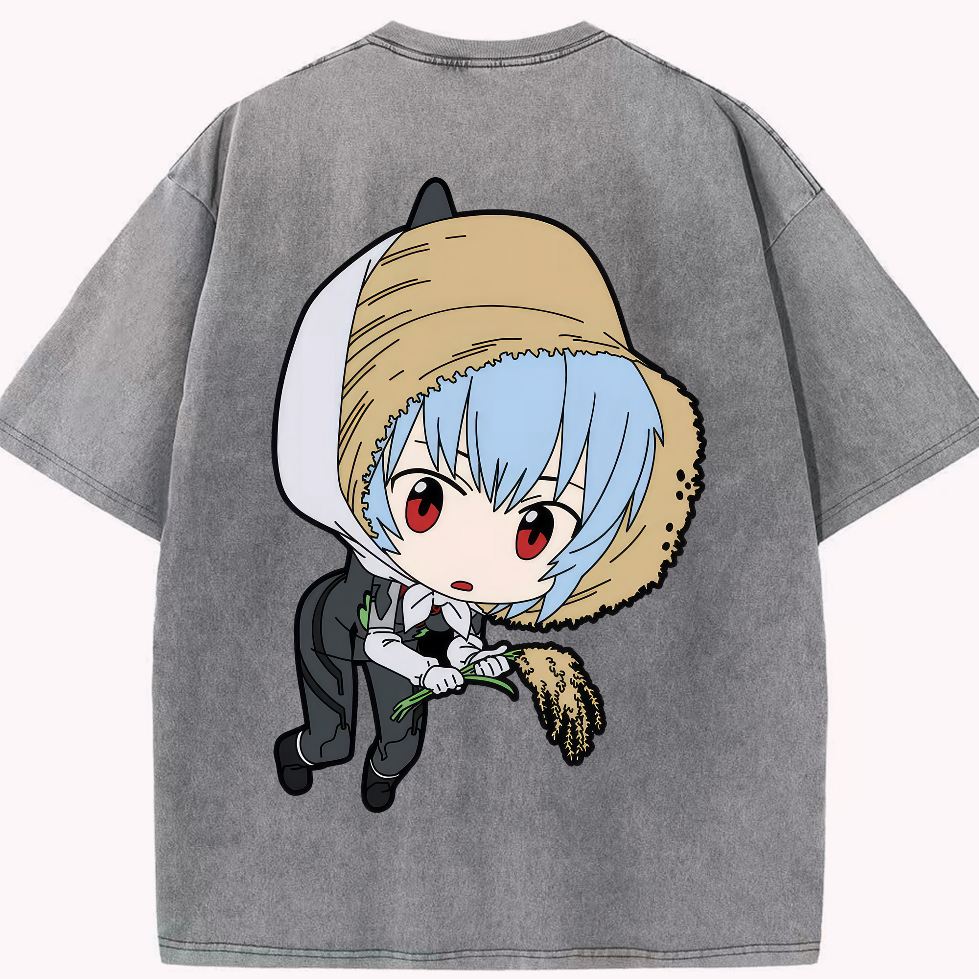 （画像用） EVA 新世紀エヴァンゲリオン 綿100% ヴィンテージ風 半袖Tシャツ（背面プリント）