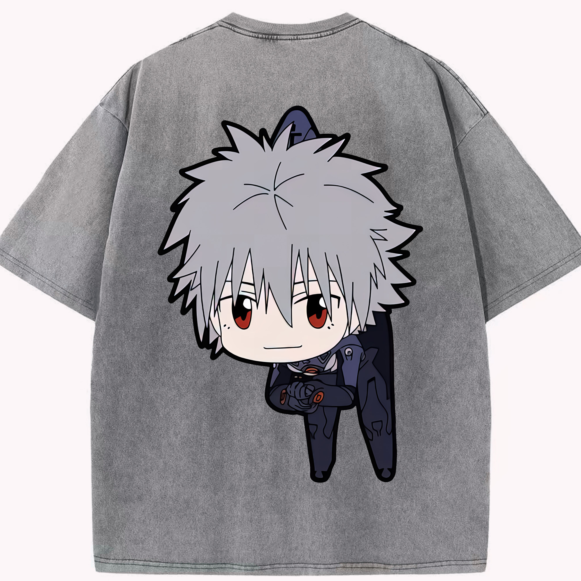 （画像用） EVA 新世紀エヴァンゲリオン 綿100% ヴィンテージ風 半袖Tシャツ（背面プリント）