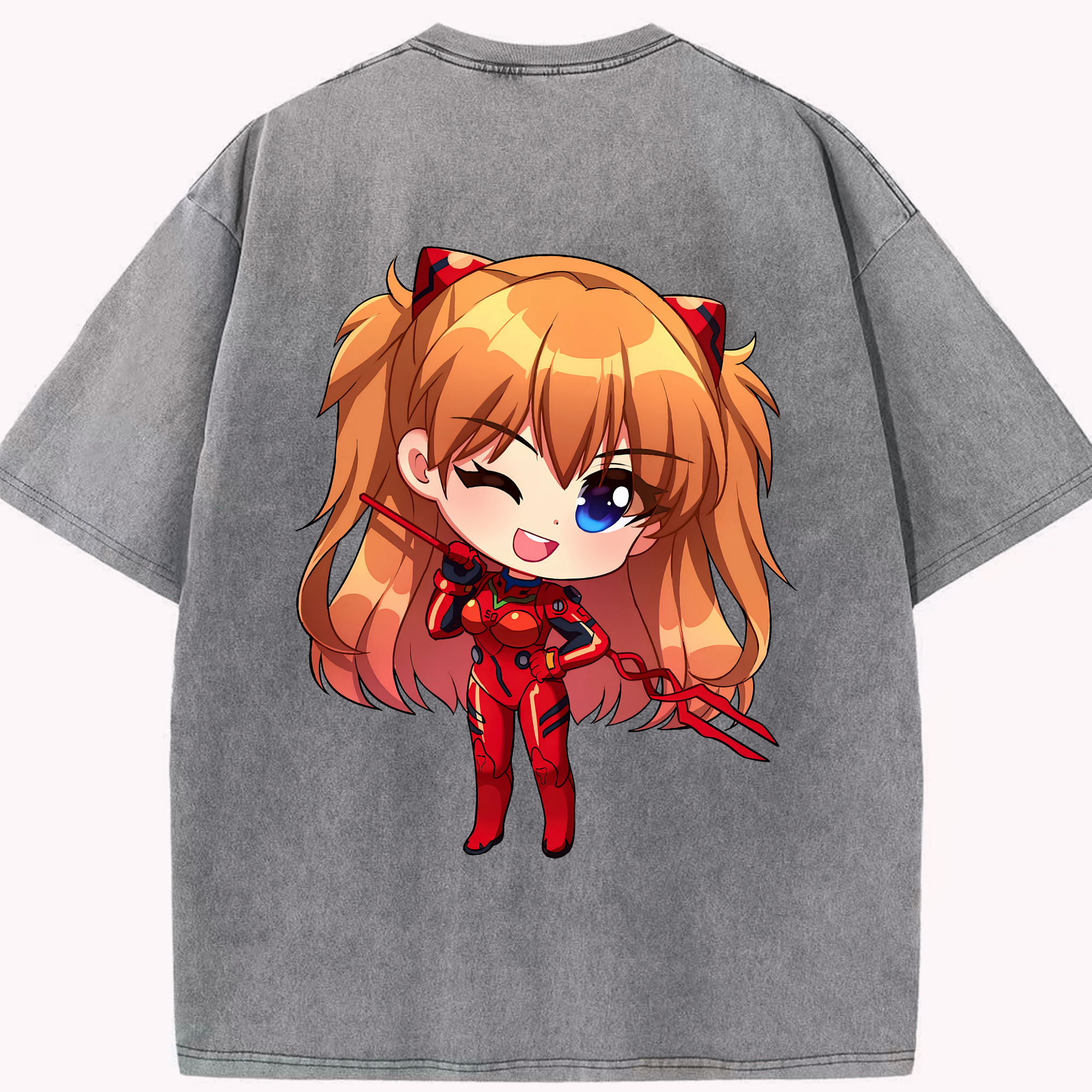 （画像用） EVA 新世紀エヴァンゲリオン 綿100% ヴィンテージ風 半袖Tシャツ（背面プリント）