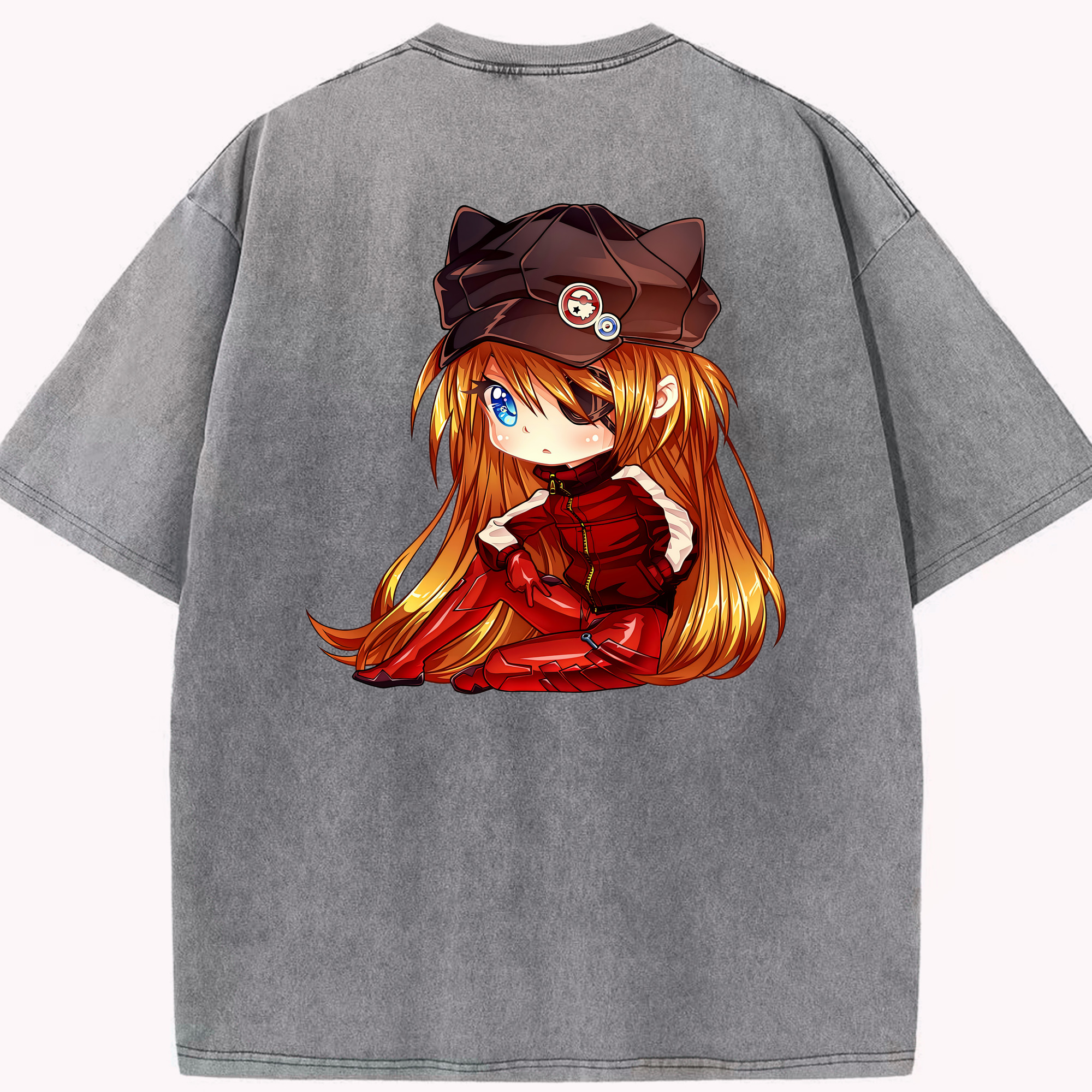 （画像用） EVA 新世紀エヴァンゲリオン 綿100% ヴィンテージ風 半袖Tシャツ（背面プリント）