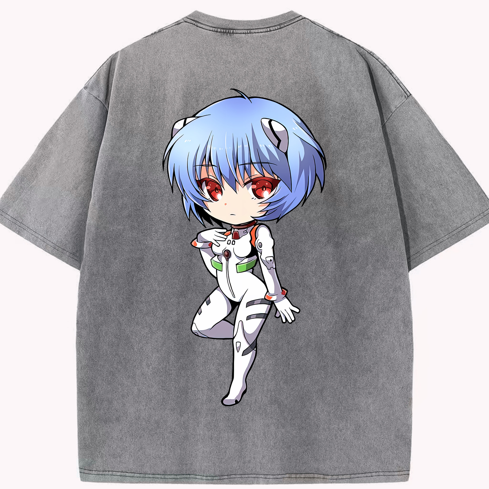 （画像用） EVA 新世紀エヴァンゲリオン 綿100% ヴィンテージ風 半袖Tシャツ（背面プリント）