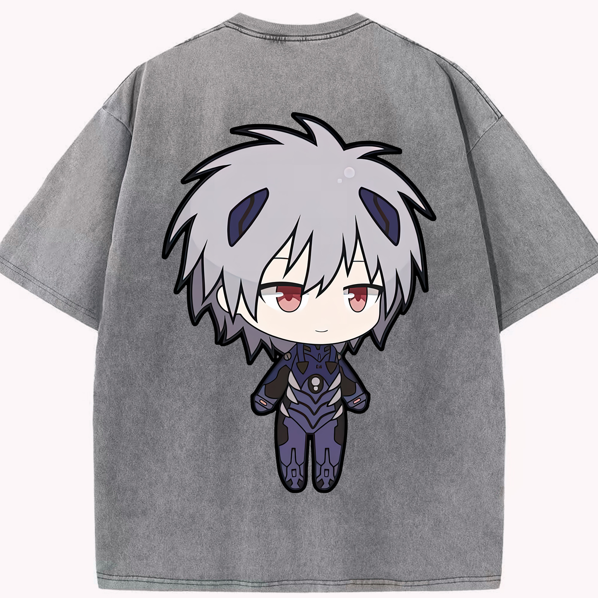 （画像用） EVA 新世紀エヴァンゲリオン 綿100% ヴィンテージ風 半袖Tシャツ（背面プリント）