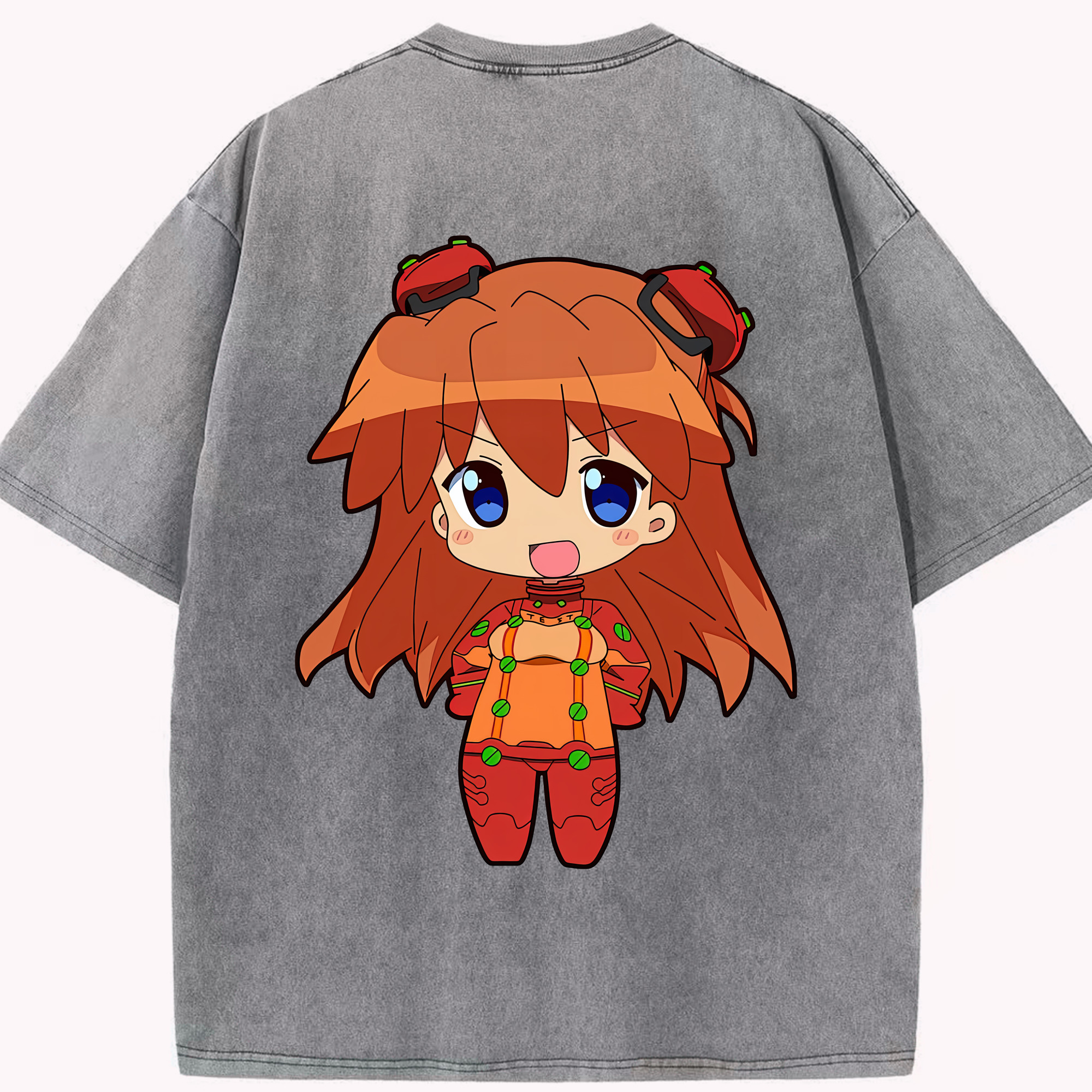 （画像用） EVA 新世紀エヴァンゲリオン 綿100% ヴィンテージ風 半袖Tシャツ（背面プリント）