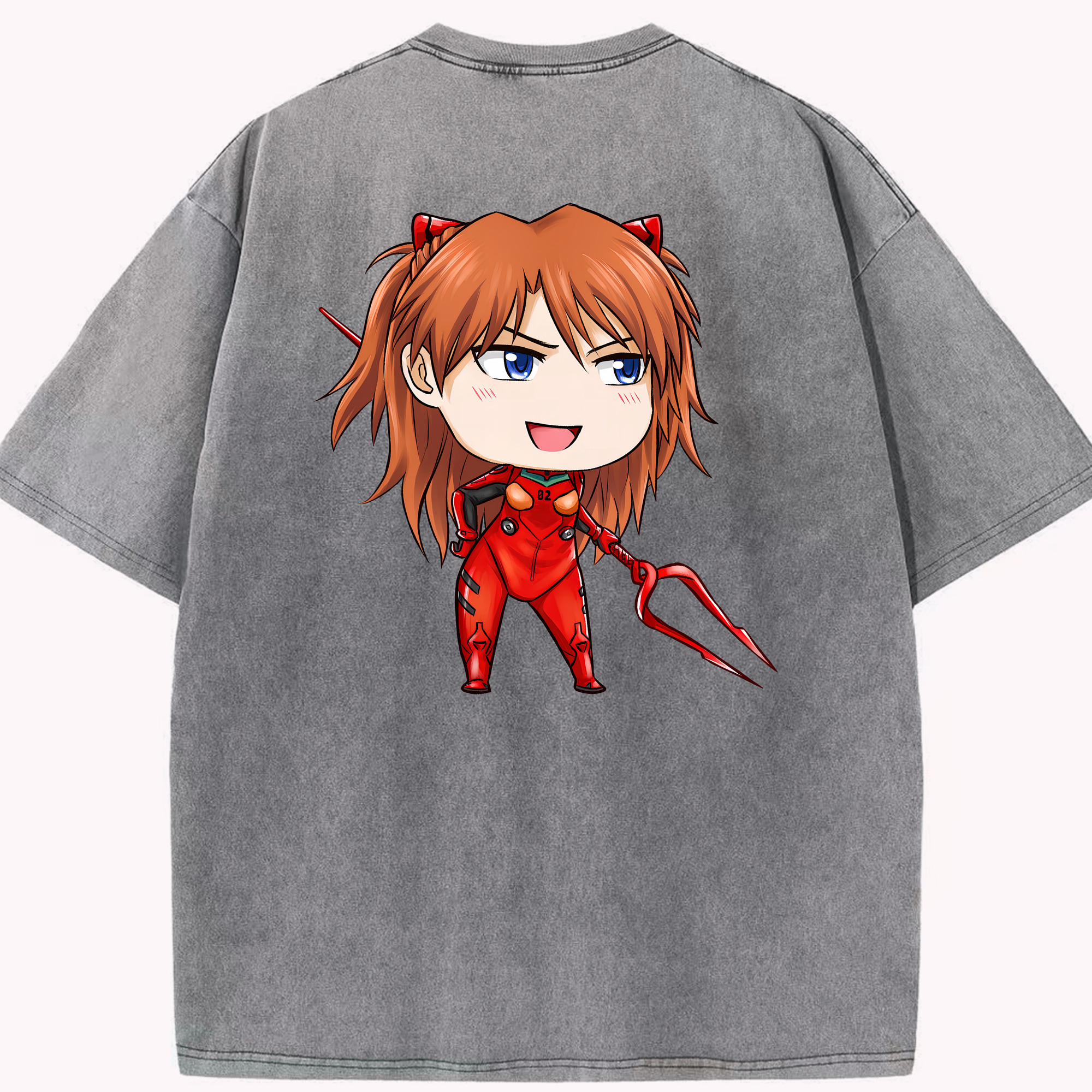 （画像用） EVA 新世紀エヴァンゲリオン 綿100% ヴィンテージ風 半袖Tシャツ（背面プリント）
