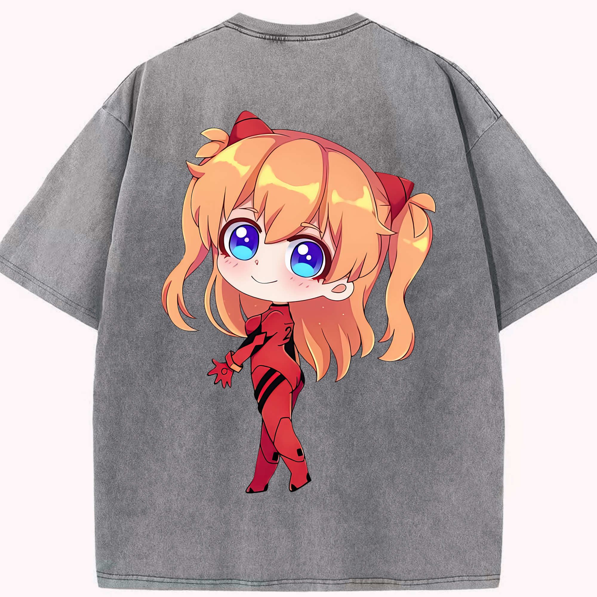 （画像用） EVA 新世紀エヴァンゲリオン 綿100% ヴィンテージ風 半袖Tシャツ（背面プリント）