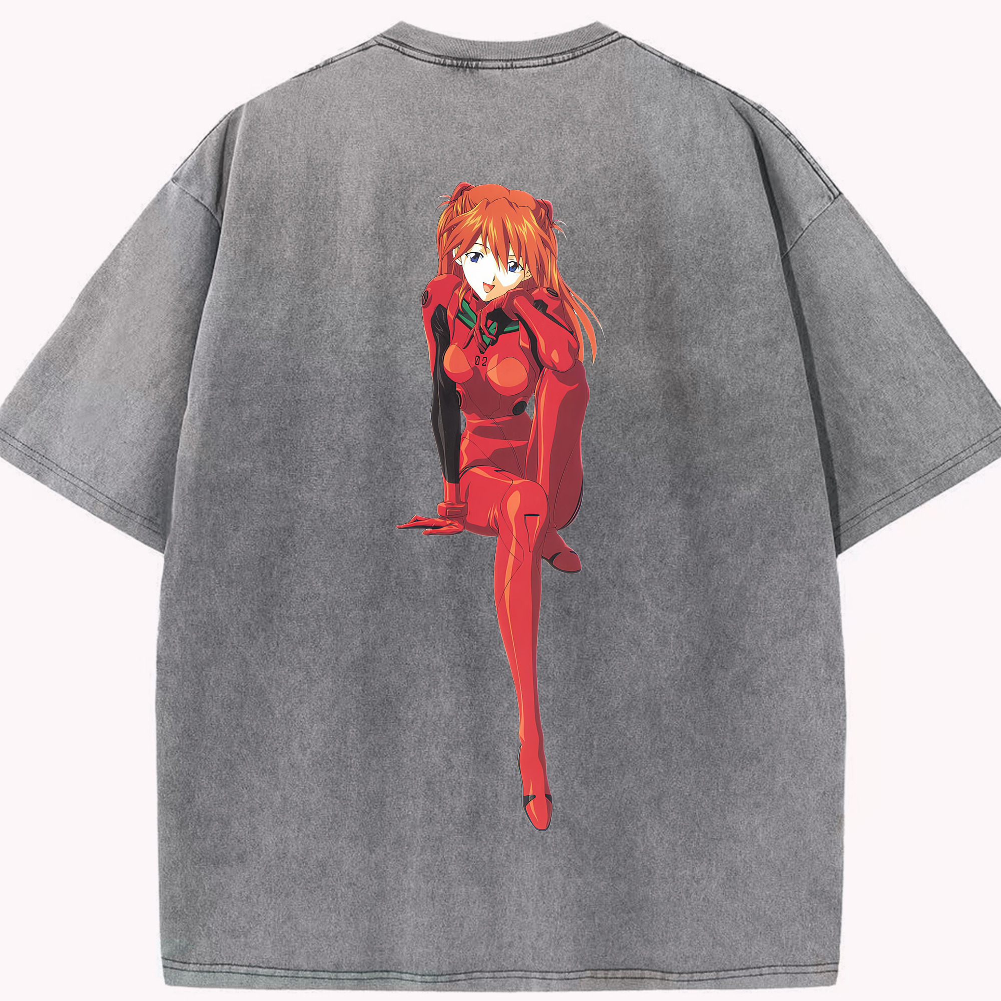 （画像用） EVA 新世紀エヴァンゲリオン 綿100% ヴィンテージ風 半袖Tシャツ（背面プリント）