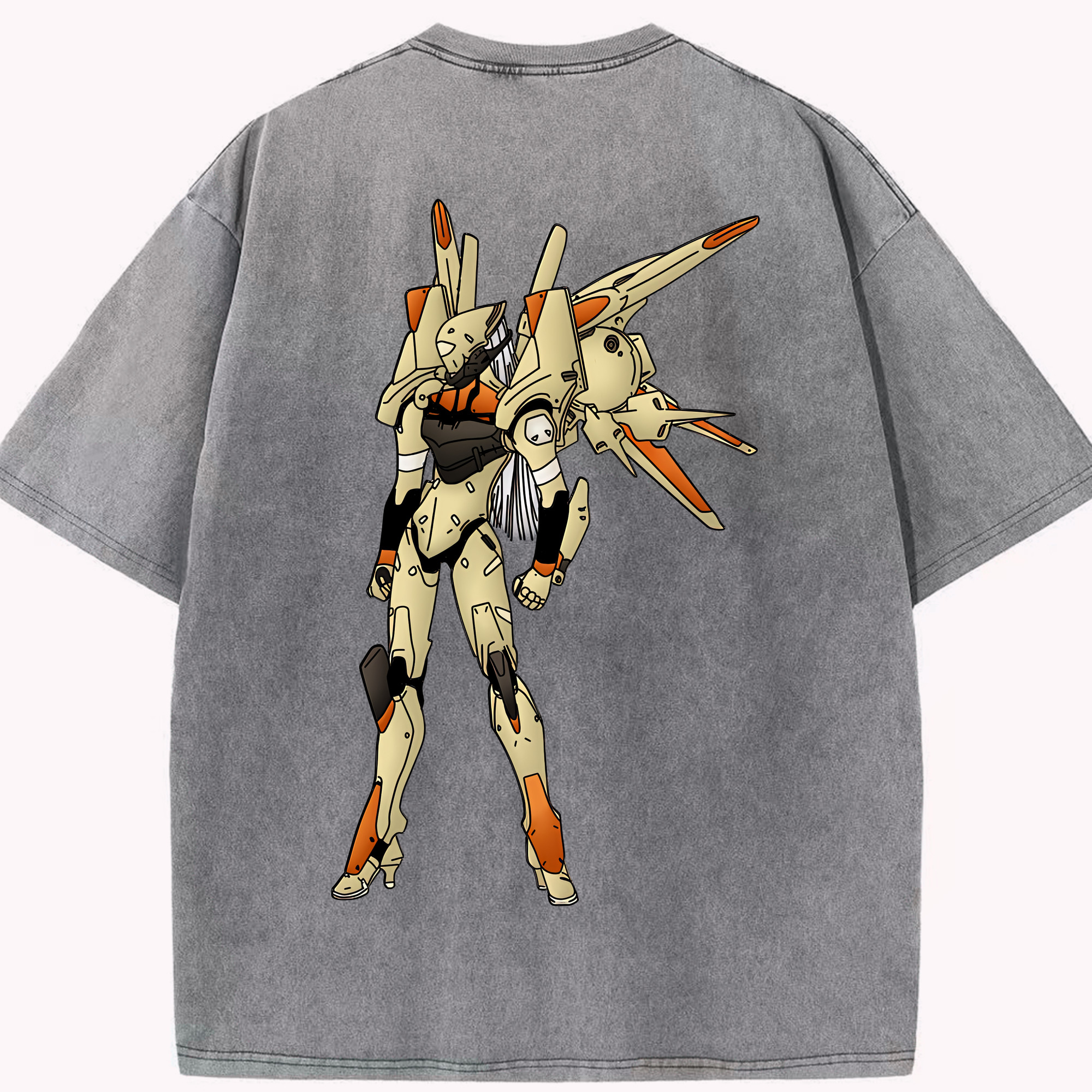 （画像用） EVA 新世紀エヴァンゲリオン 綿100% ヴィンテージ風 半袖Tシャツ（背面プリント）