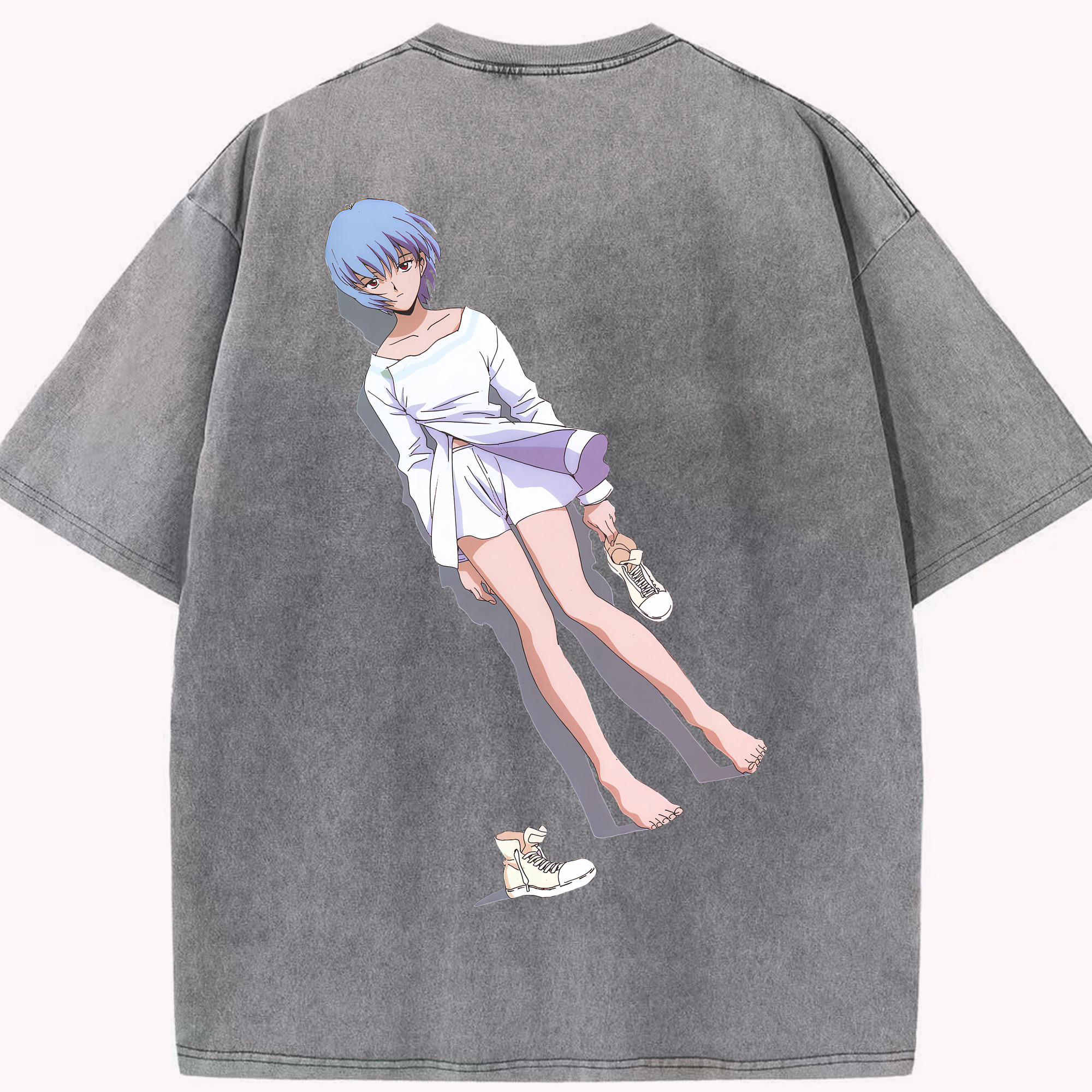 （画像用） EVA 新世紀エヴァンゲリオン 綿100% ヴィンテージ風 半袖Tシャツ（背面プリント）