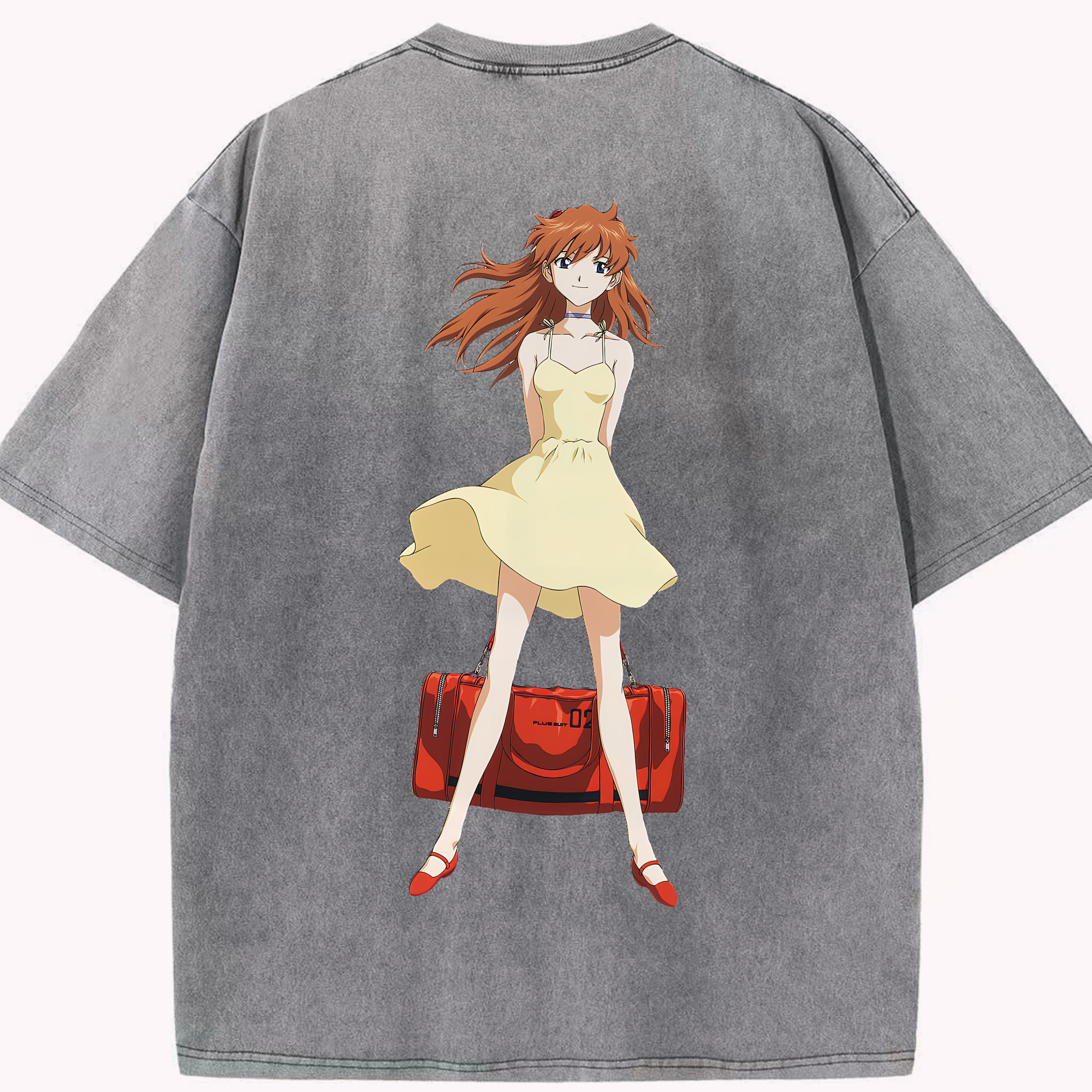 （画像用） EVA 新世紀エヴァンゲリオン 綿100% ヴィンテージ風 半袖Tシャツ（背面プリント）
