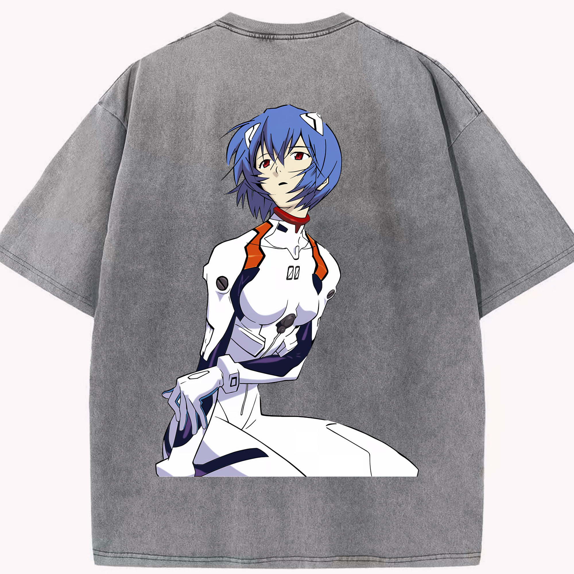 （画像用） EVA 新世紀エヴァンゲリオン 綿100% ヴィンテージ風 半袖Tシャツ（背面プリント）