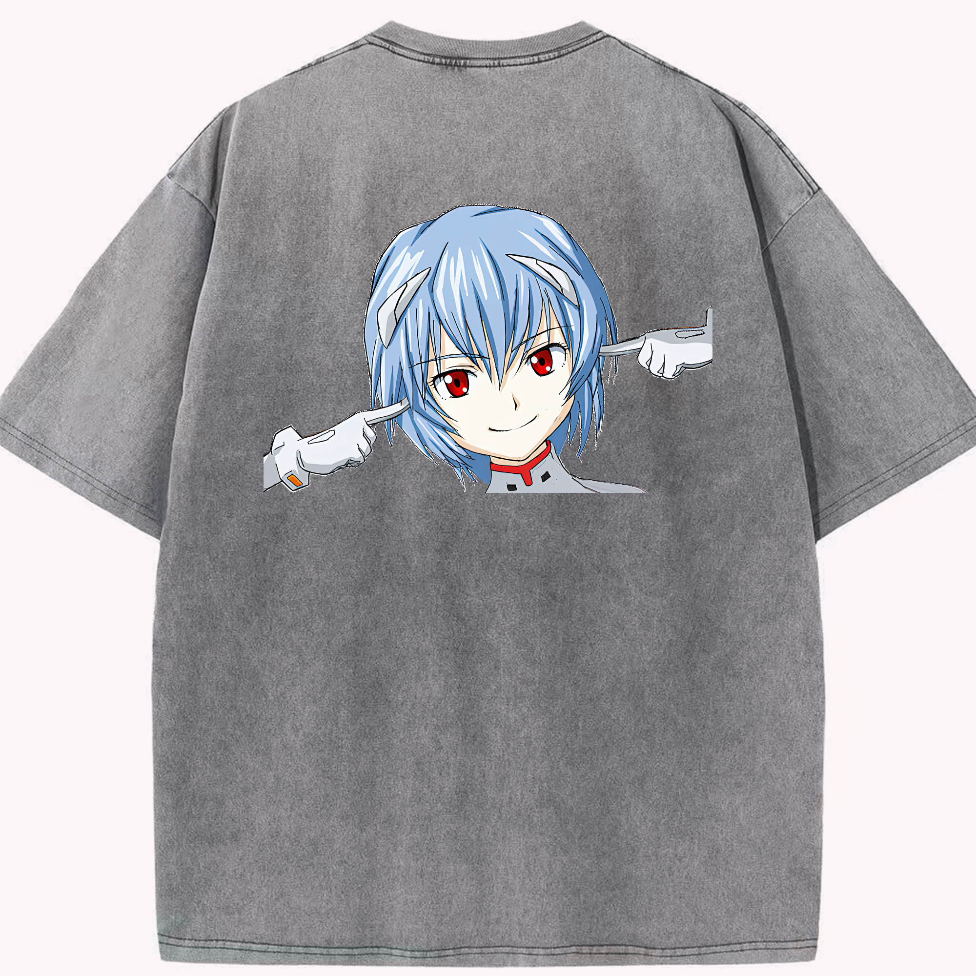 （画像用） EVA 新世紀エヴァンゲリオン 綿100% ヴィンテージ風 半袖Tシャツ（背面プリント）
