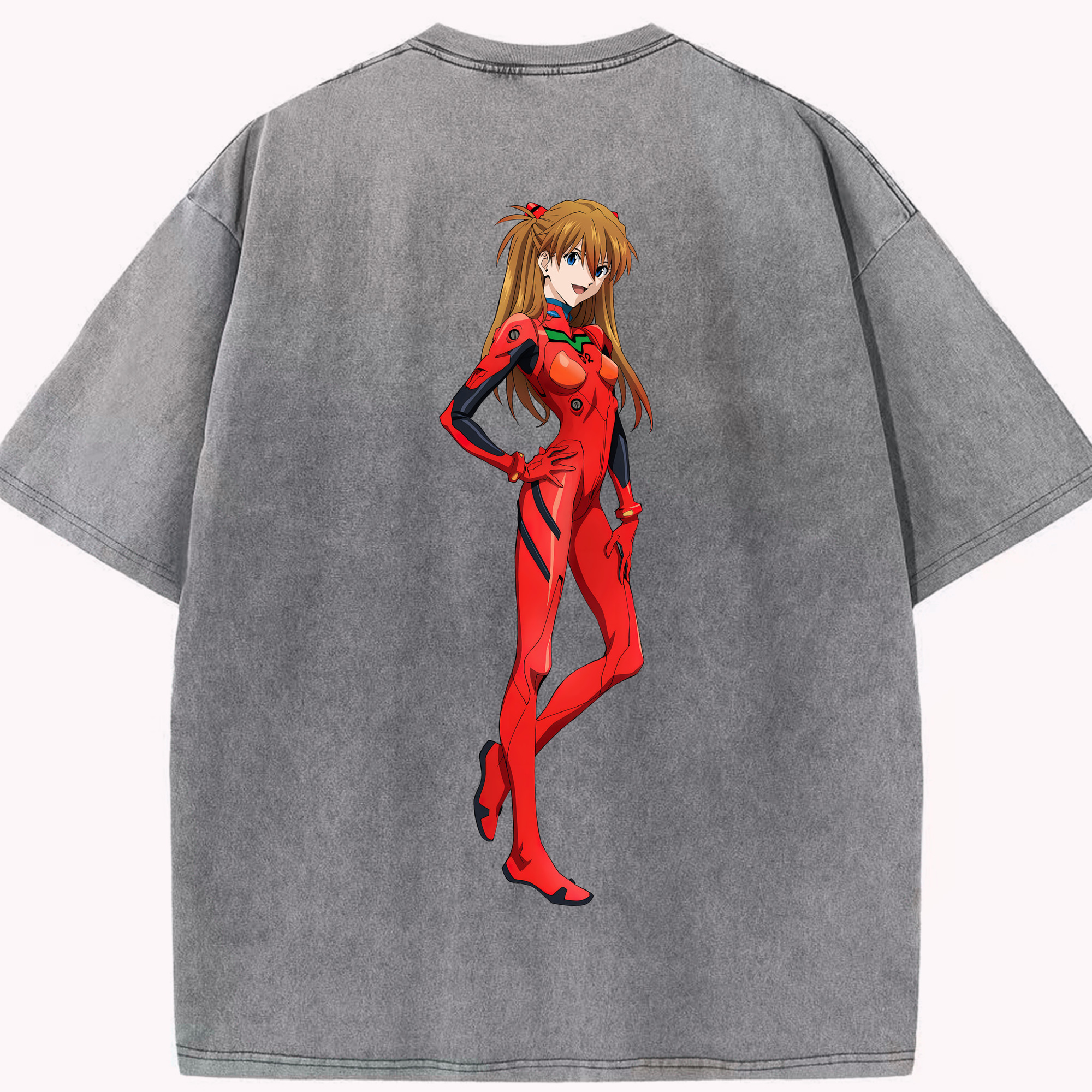 （画像用） EVA 新世紀エヴァンゲリオン 綿100% ヴィンテージ風 半袖Tシャツ（背面プリント）