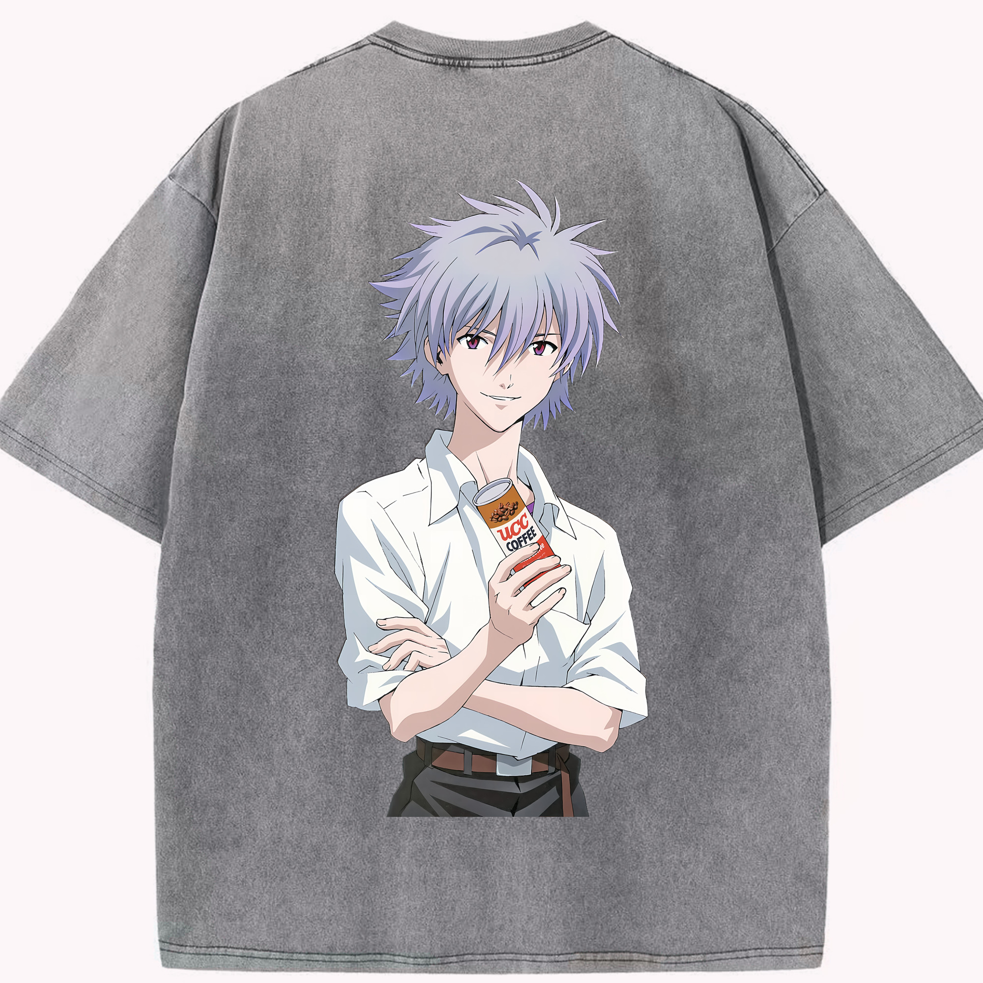 （画像用） EVA 新世紀エヴァンゲリオン 綿100% ヴィンテージ風 半袖Tシャツ（背面プリント）