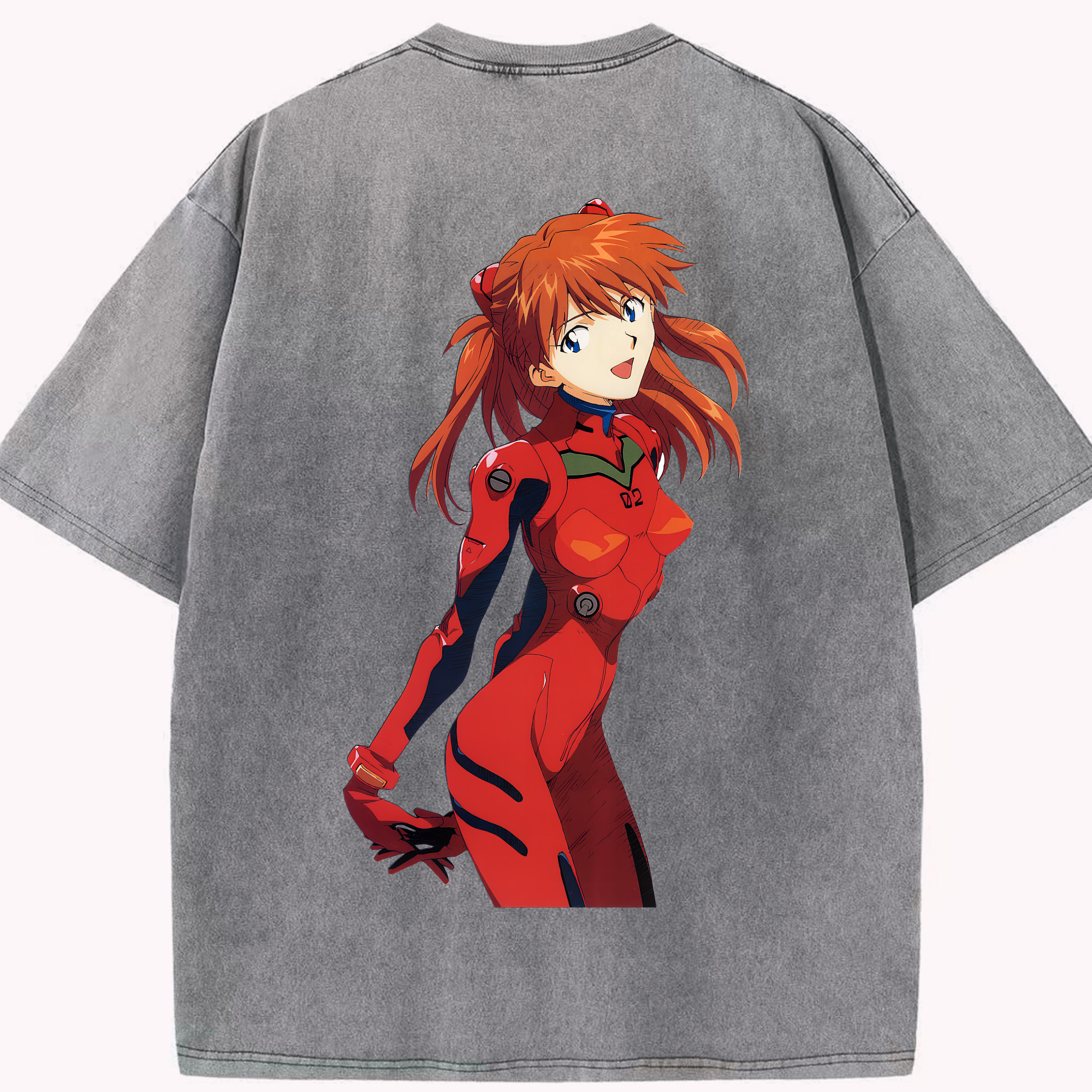（画像用） EVA 新世紀エヴァンゲリオン 綿100% ヴィンテージ風 半袖Tシャツ（背面プリント）