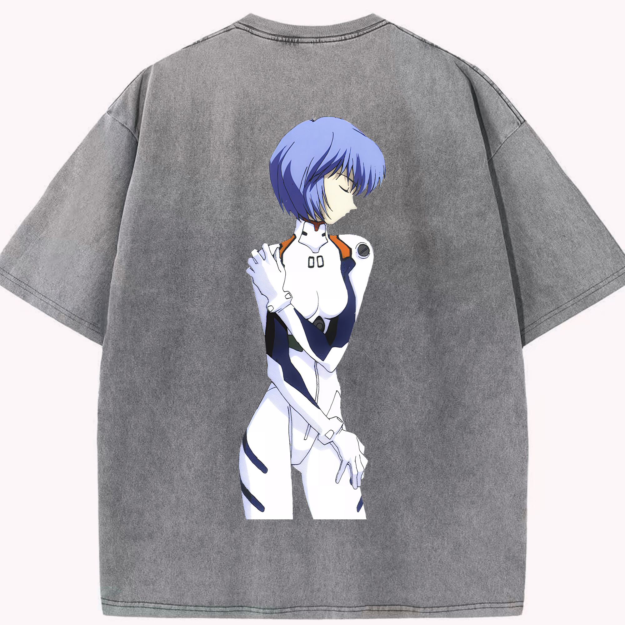 （画像用） EVA 新世紀エヴァンゲリオン 綿100% ヴィンテージ風 半袖Tシャツ（背面プリント）