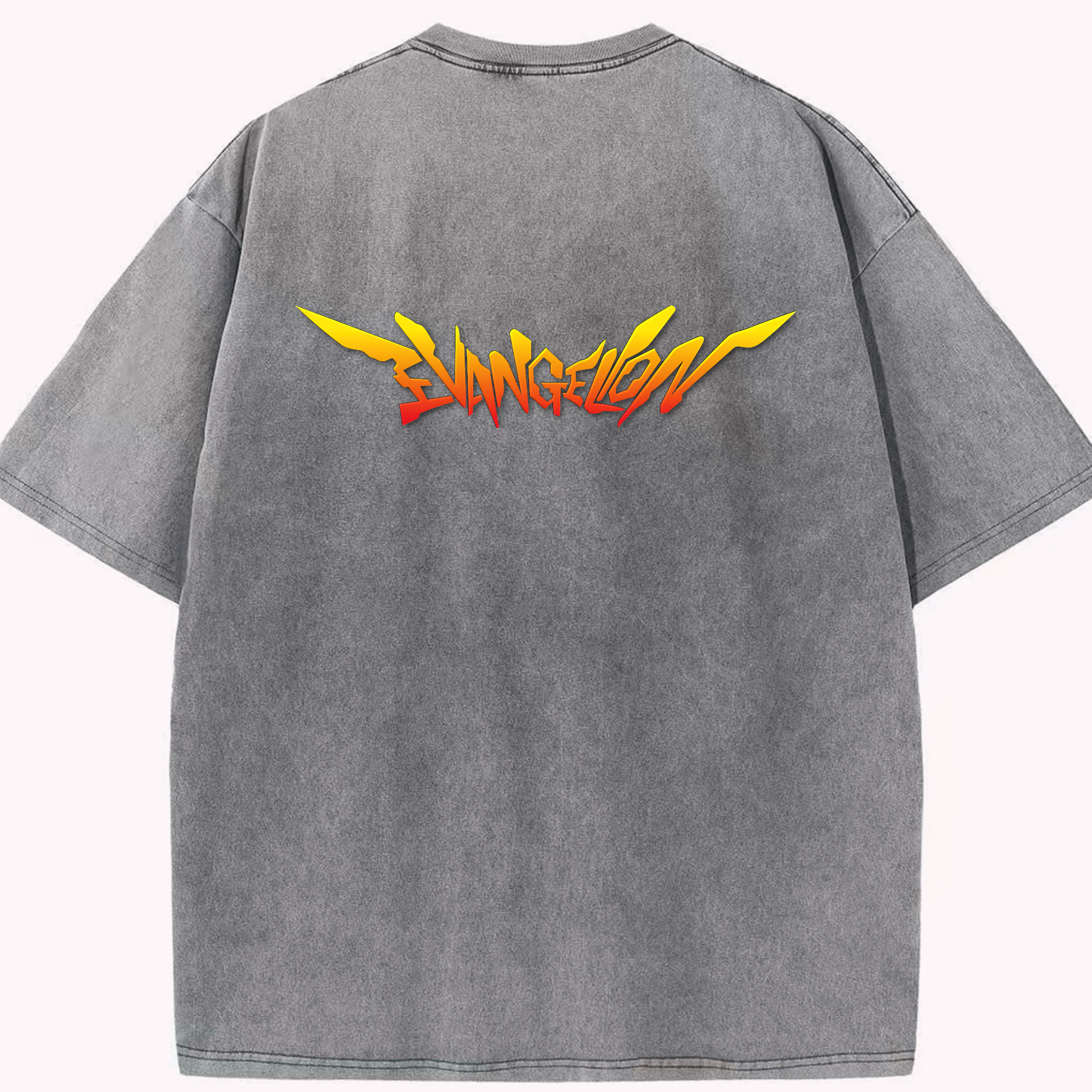 （画像用） EVA 新世紀エヴァンゲリオン 綿100% ヴィンテージ風 半袖Tシャツ（背面プリント）
