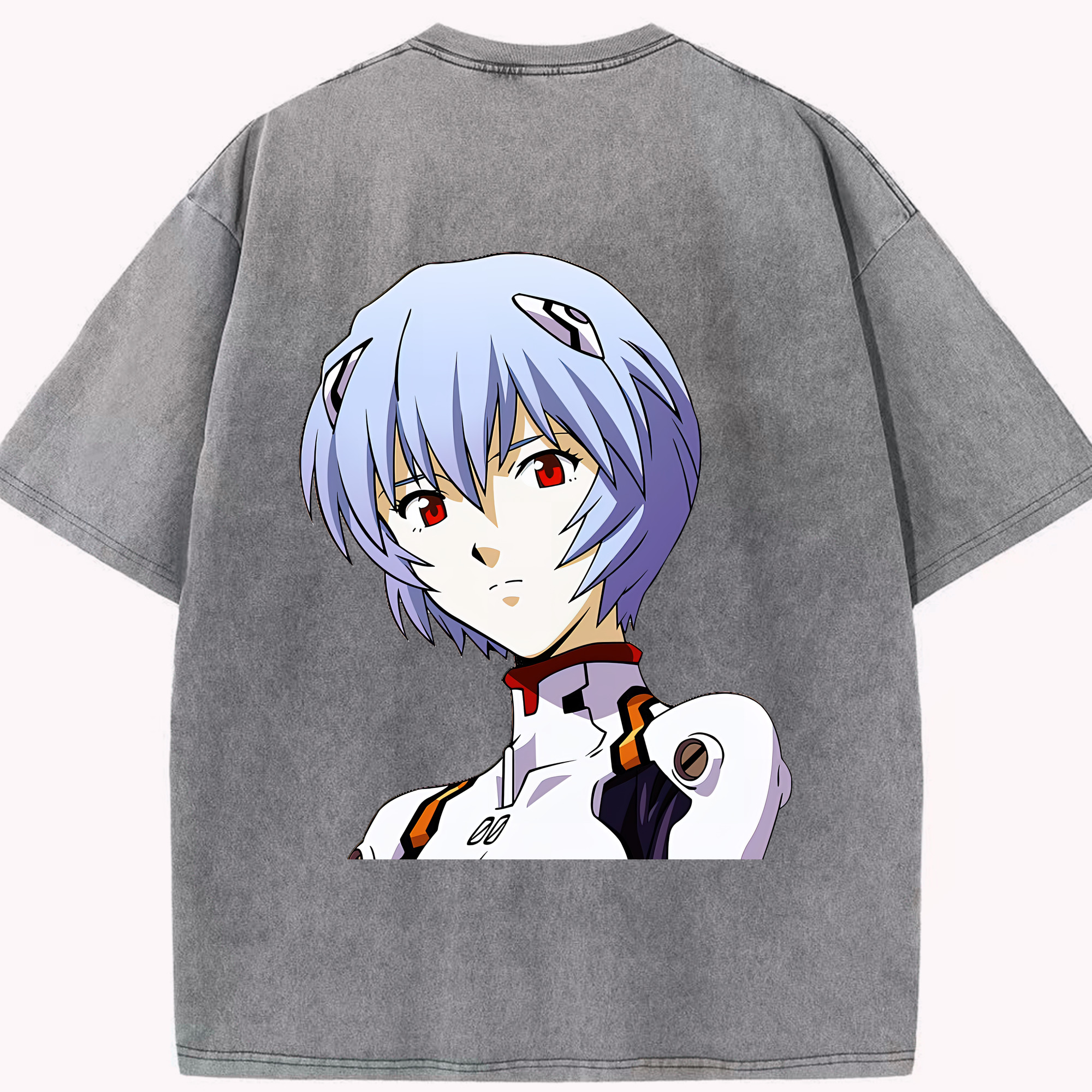 （画像用） EVA 新世紀エヴァンゲリオン 綿100% ヴィンテージ風 半袖Tシャツ（背面プリント）