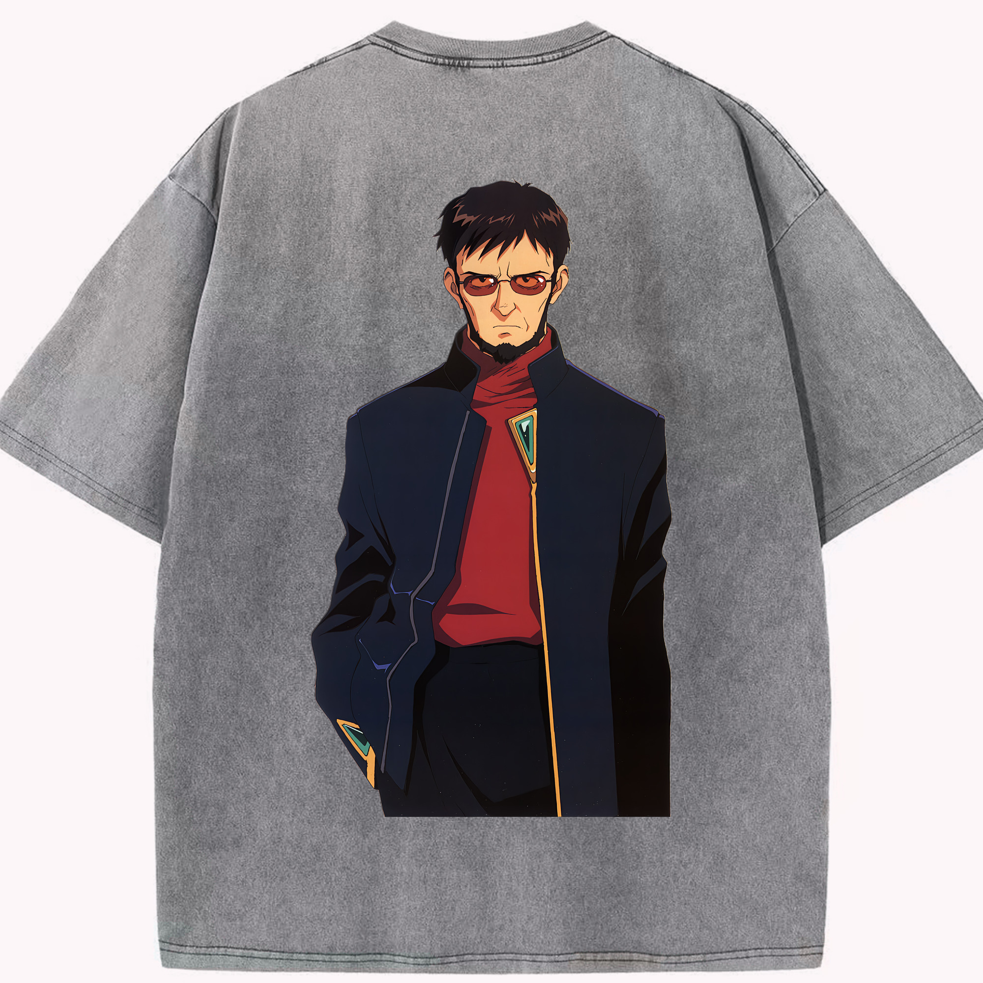 （画像用） EVA 新世紀エヴァンゲリオン 綿100% ヴィンテージ風 半袖Tシャツ（背面プリント）