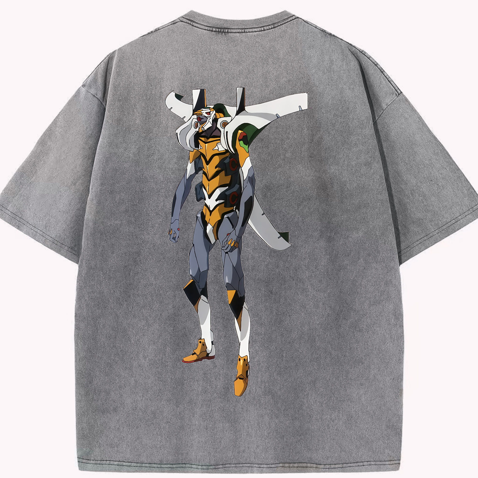（画像用） EVA 新世紀エヴァンゲリオン 綿100% ヴィンテージ風 半袖Tシャツ（背面プリント）