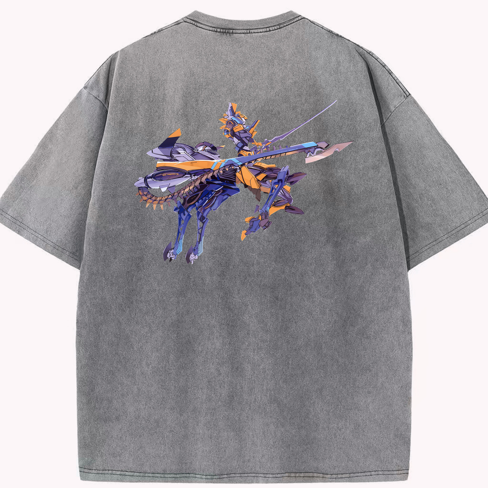 （画像用） EVA 新世紀エヴァンゲリオン 綿100% ヴィンテージ風 半袖Tシャツ（背面プリント）
