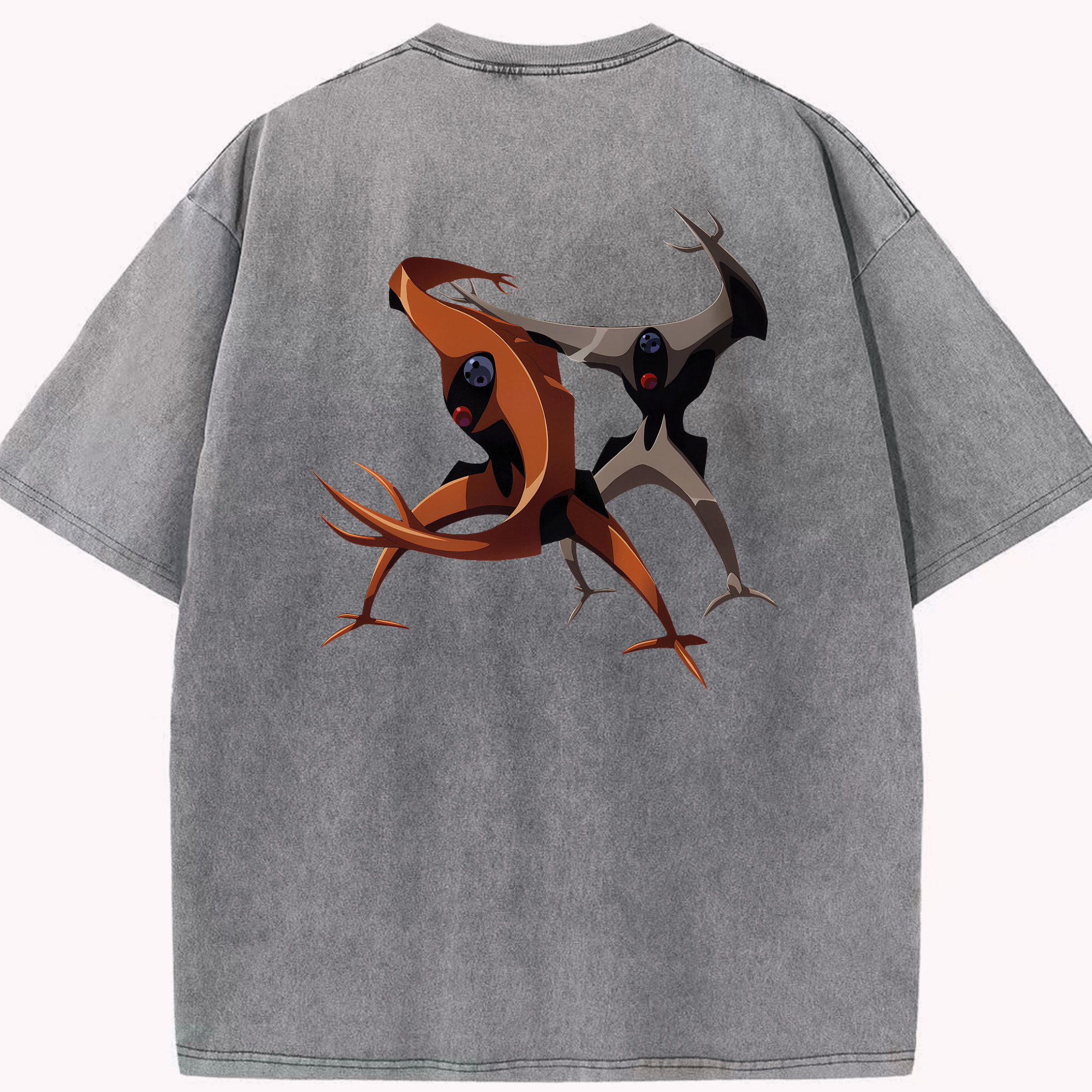 （画像用） EVA 新世紀エヴァンゲリオン 綿100% ヴィンテージ風 半袖Tシャツ（背面プリント）
