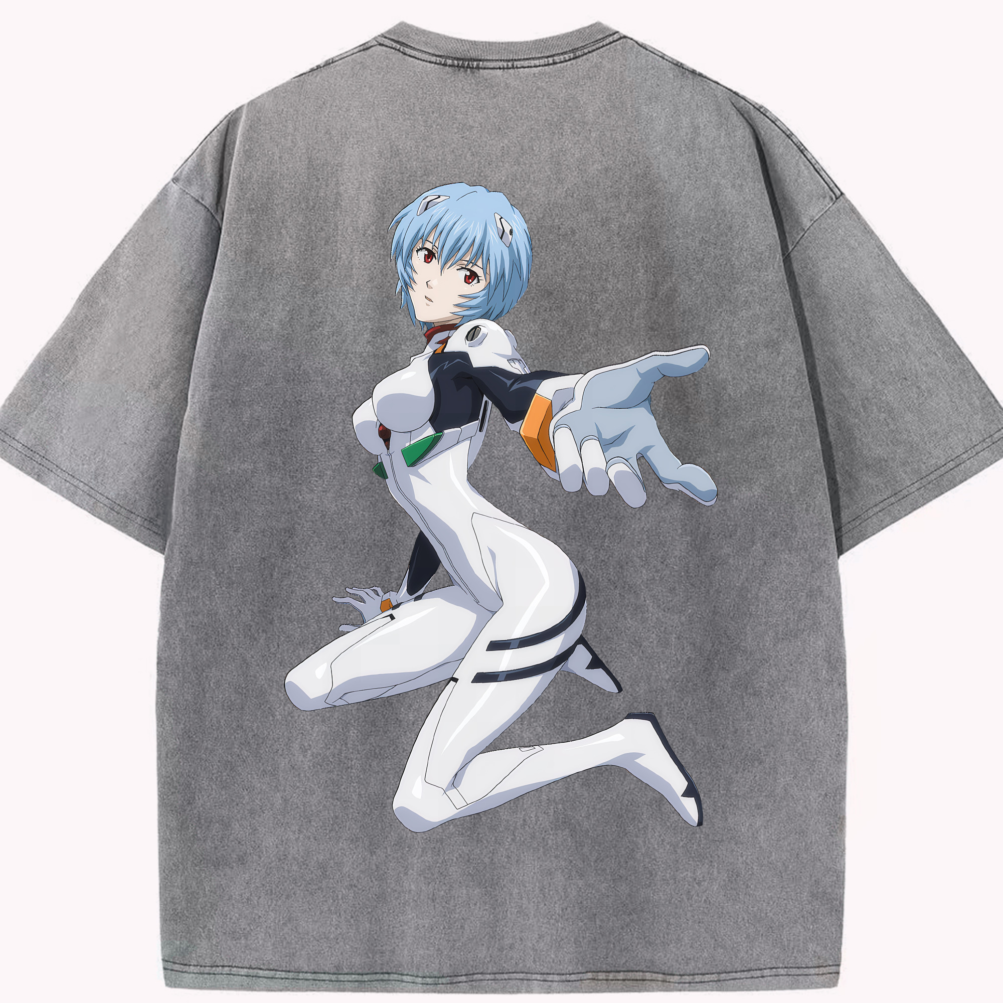 （画像用） EVA 新世紀エヴァンゲリオン 綿100% ヴィンテージ風 半袖Tシャツ（背面プリント）