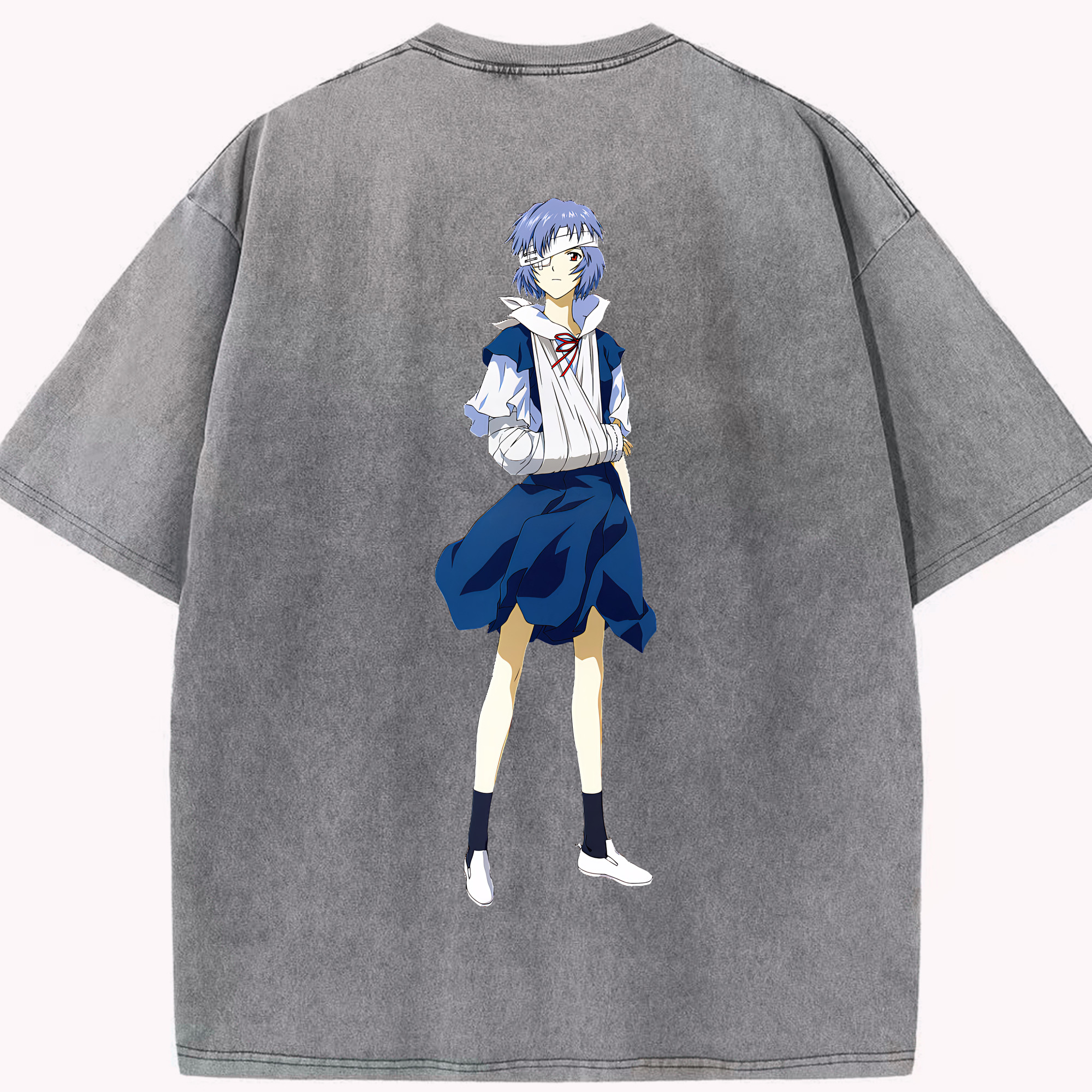 （画像用） EVA 新世紀エヴァンゲリオン 綿100% ヴィンテージ風 半袖Tシャツ（背面プリント）