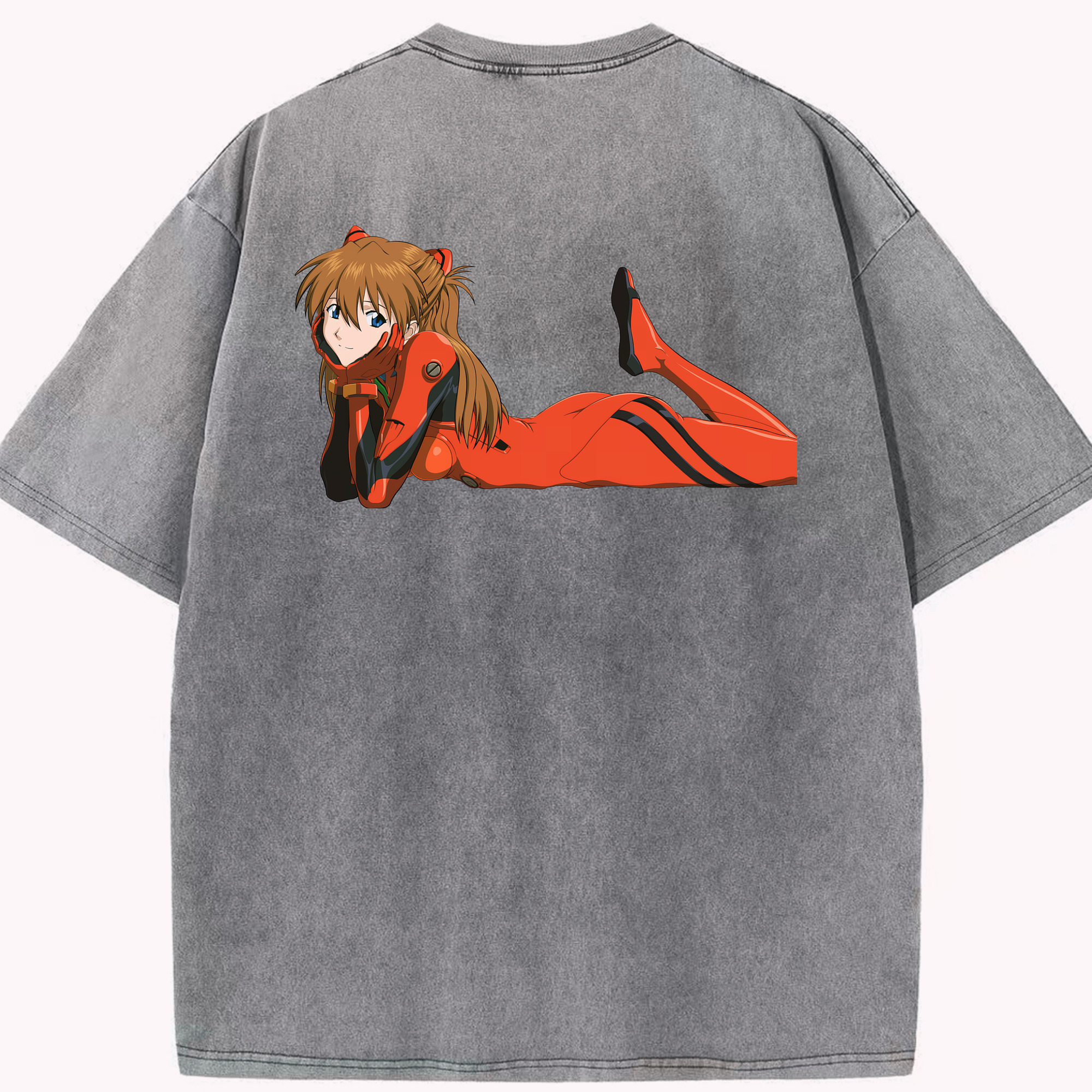 （画像用） EVA 新世紀エヴァンゲリオン 綿100% ヴィンテージ風 半袖Tシャツ（背面プリント）