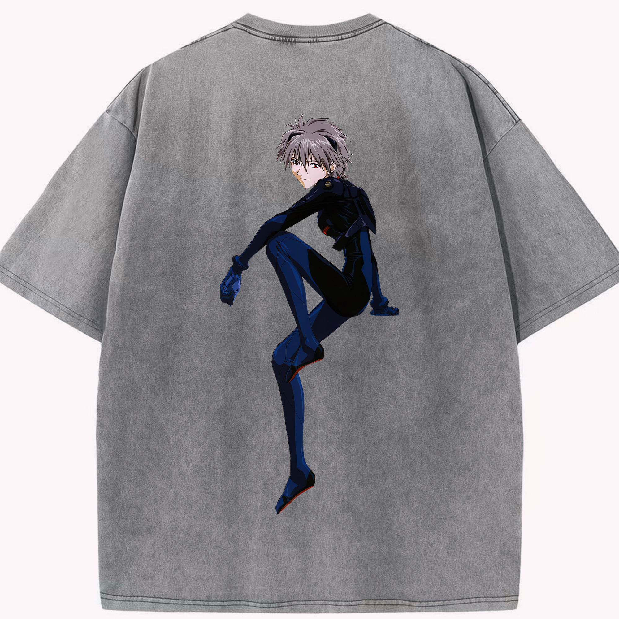 （画像用） EVA 新世紀エヴァンゲリオン 綿100% ヴィンテージ風 半袖Tシャツ（背面プリント）